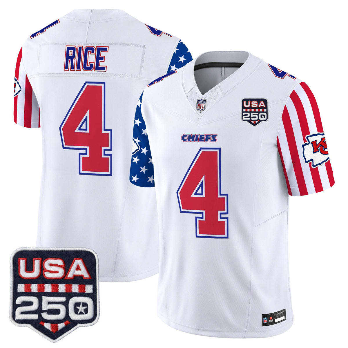 Men's Chiefs "America 250 Edition" Vapor Limited Jersey - All Stitched