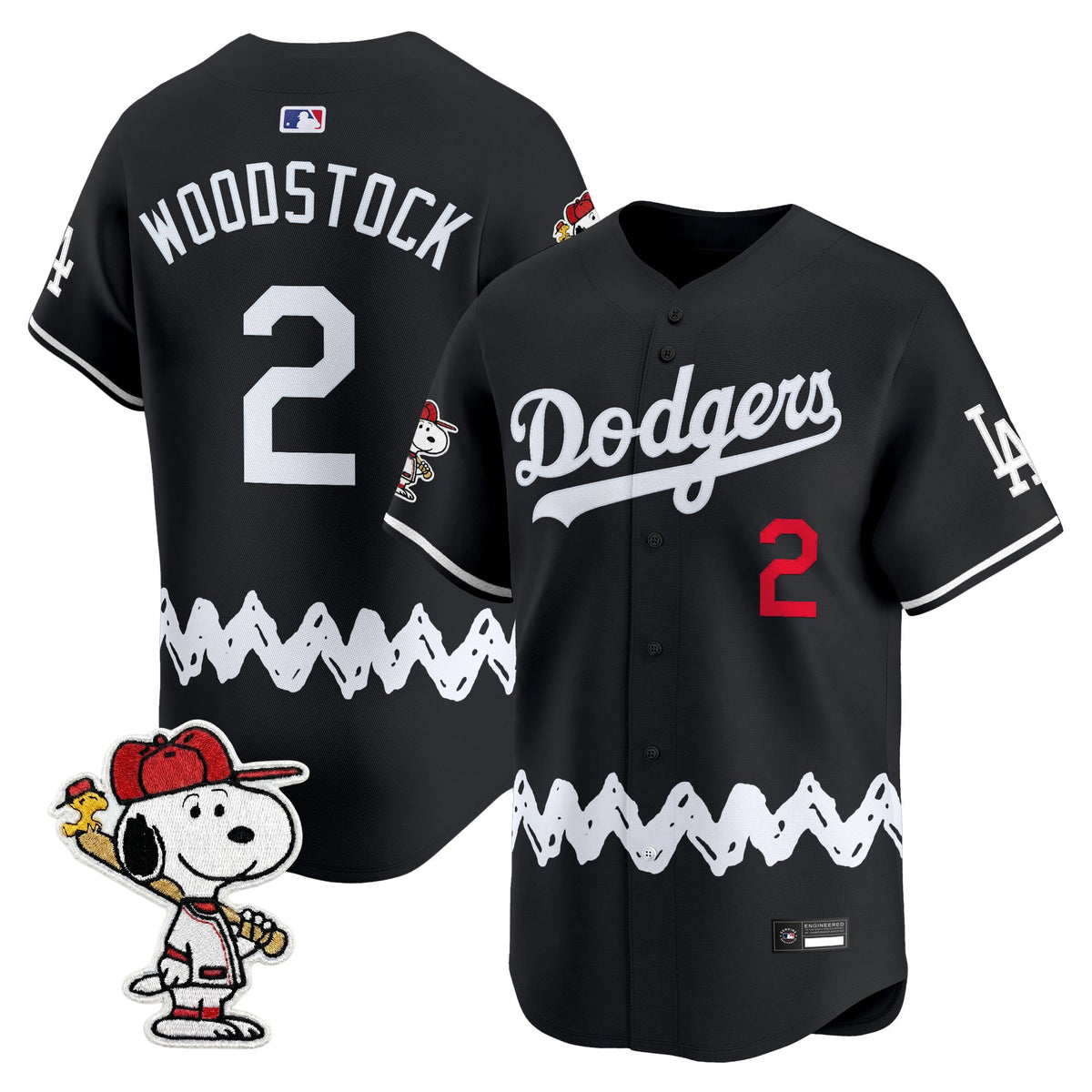 Men's Los Angeles Dodgers x Peanuts Vapor Premier Limited Jersey - Stitched