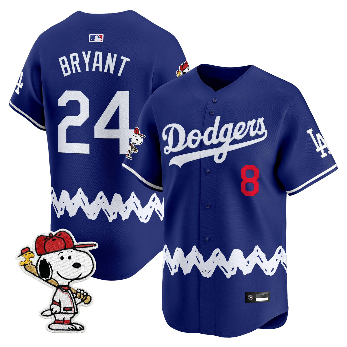 Men's Los Angeles Dodgers x Peanuts Vapor Premier Limited Jersey - Stitched