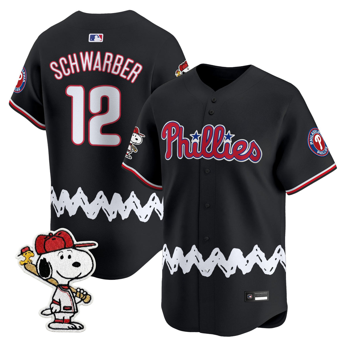 Men's Philadelphia Phillies x Peanuts Vapor Premier Limited Jersey - Stitched