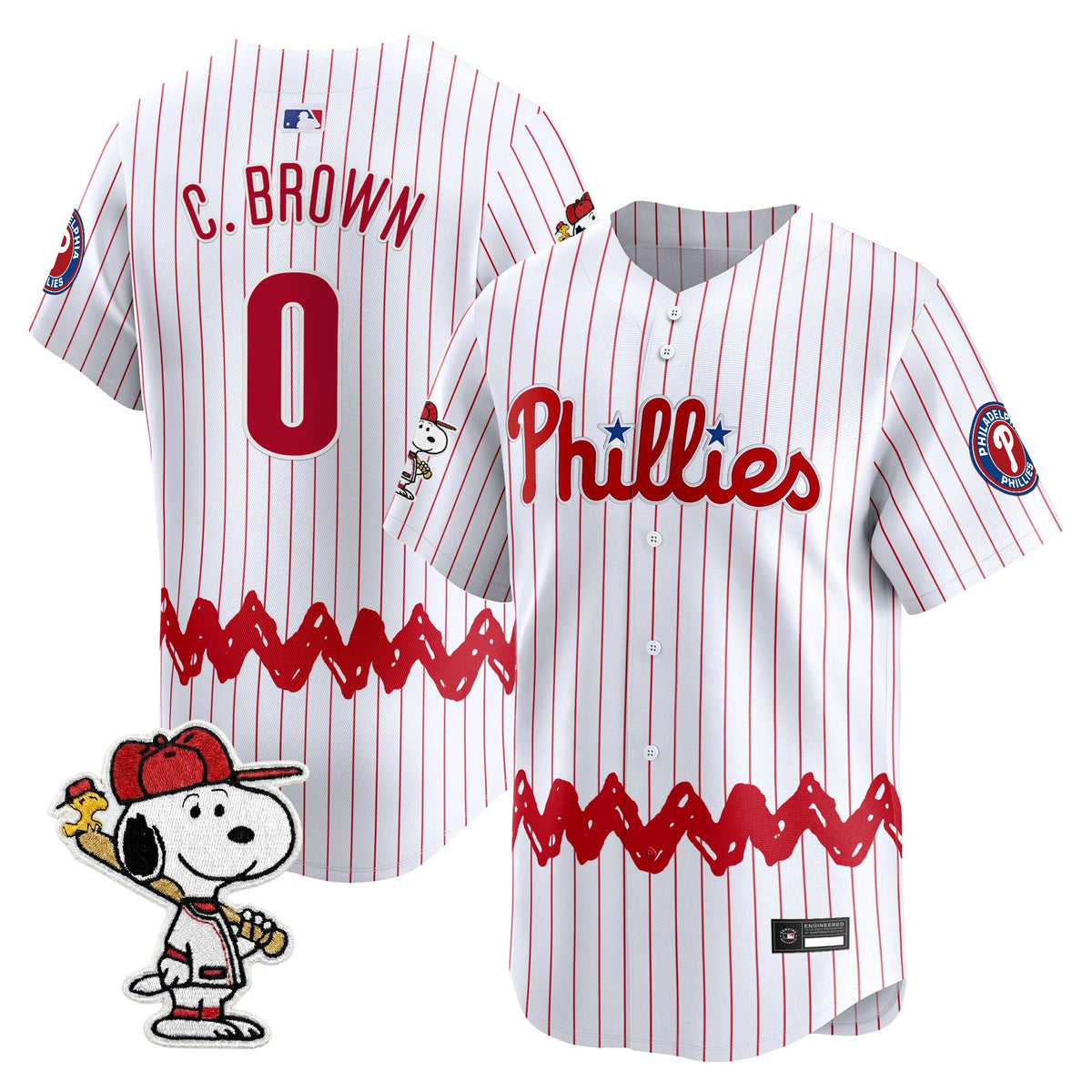 Men's Philadelphia Phillies x Peanuts Vapor Premier Limited Jersey - Stitched