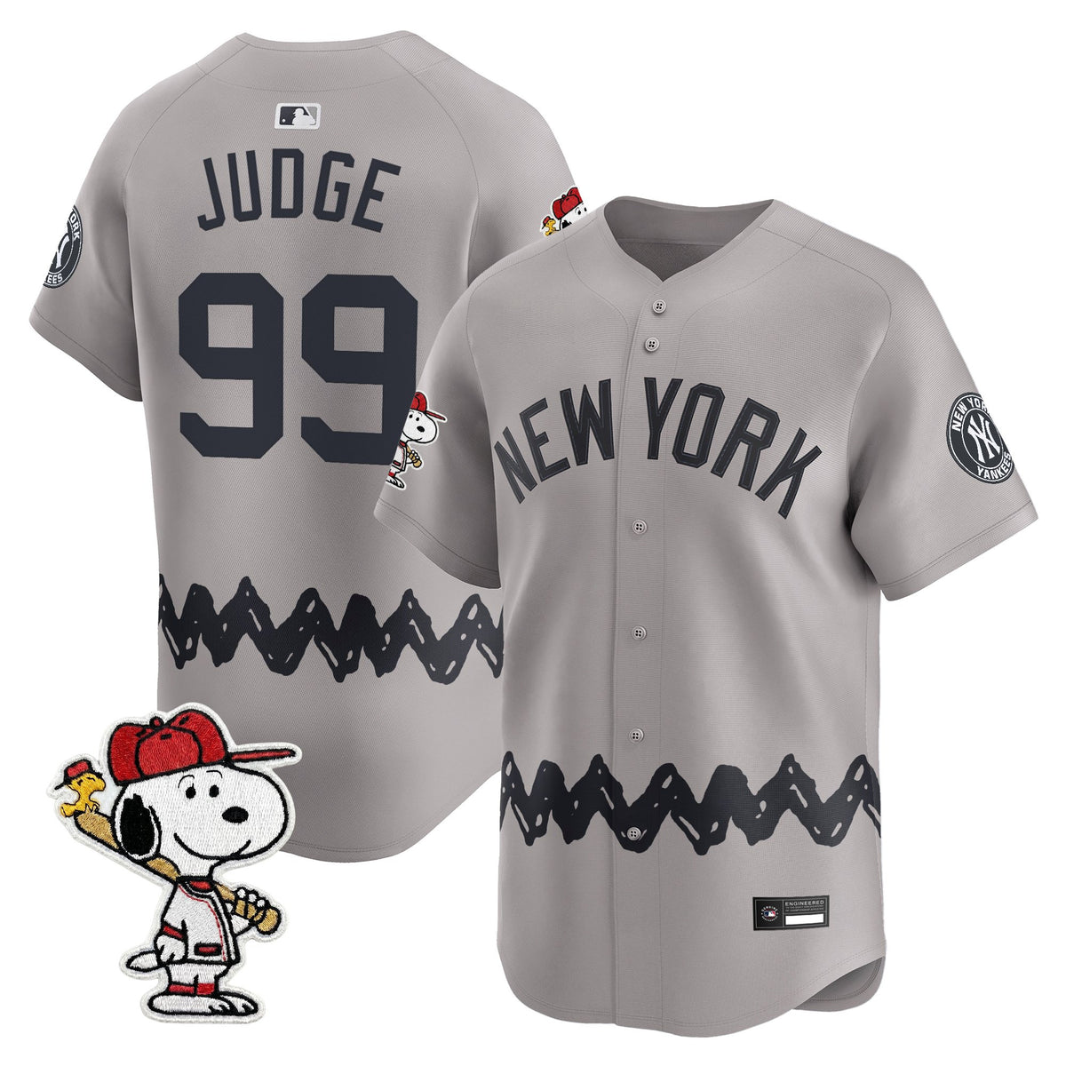 Men's Yankees x Peanuts Vapor Premier Limited Jersey - Stitched