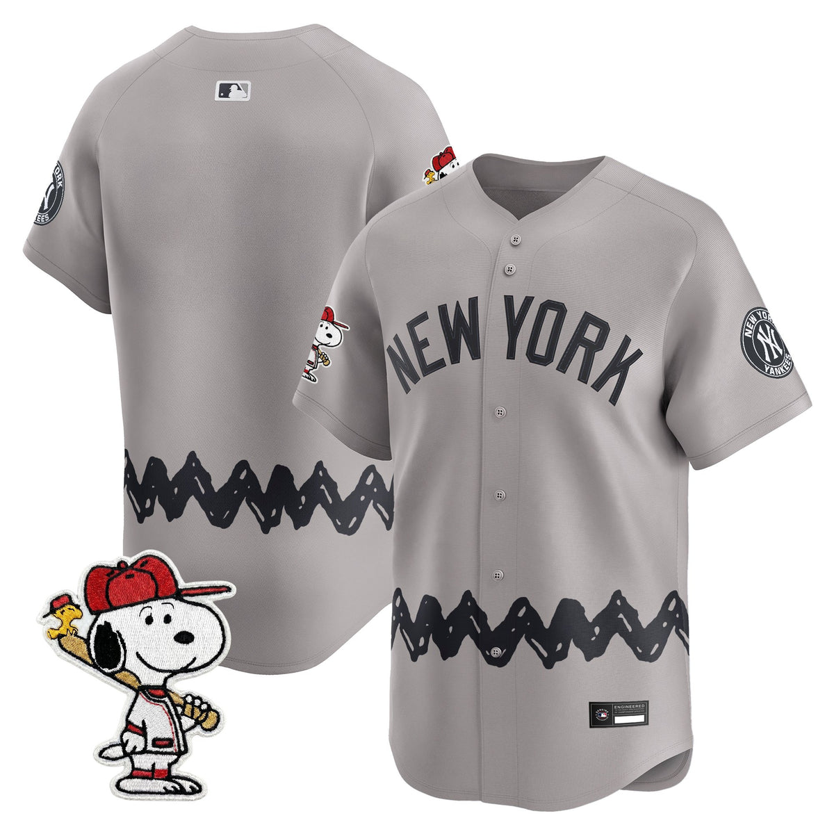 Men's Yankees x Peanuts Vapor Premier Limited Jersey - Stitched
