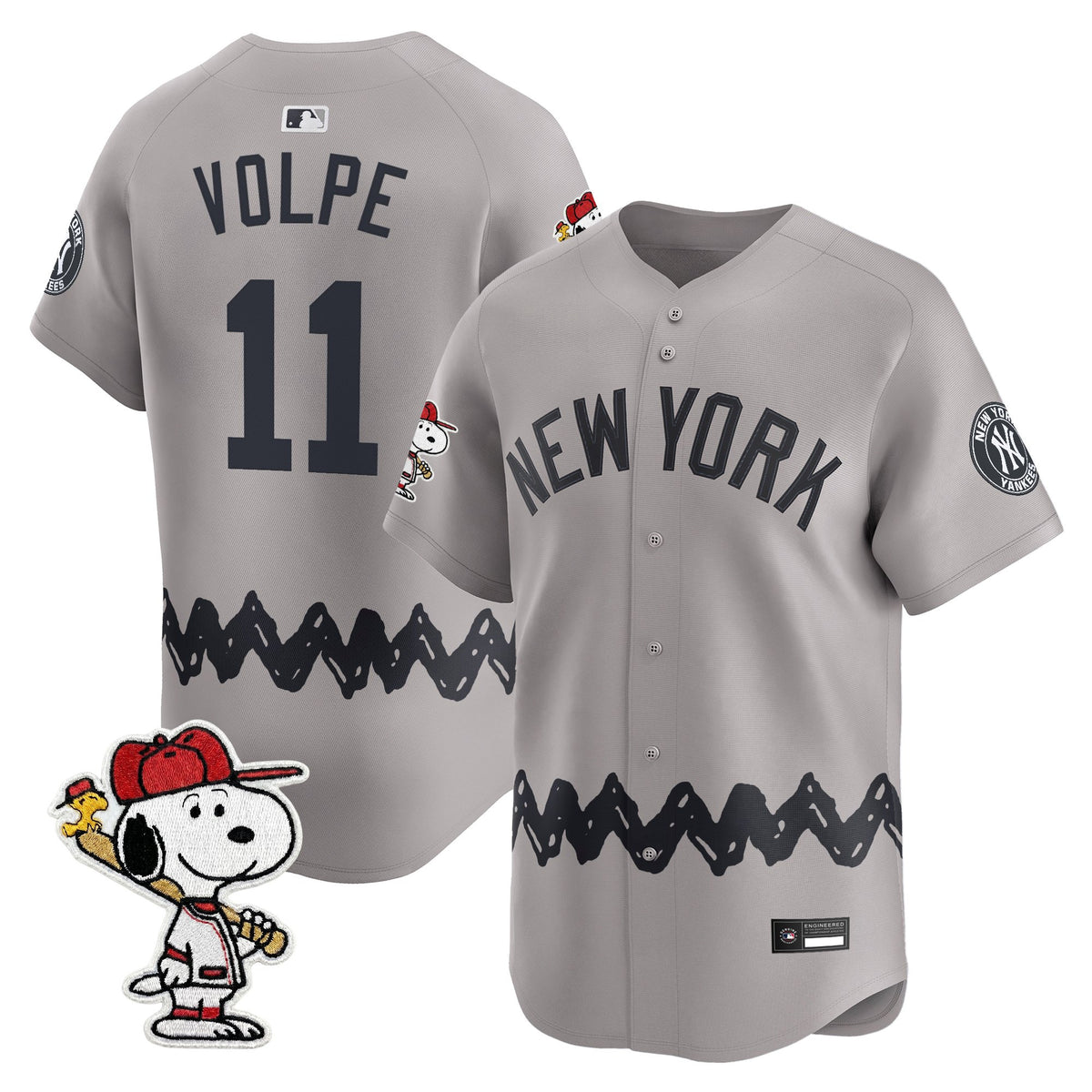 Men's Yankees x Peanuts Vapor Premier Limited Jersey - Stitched