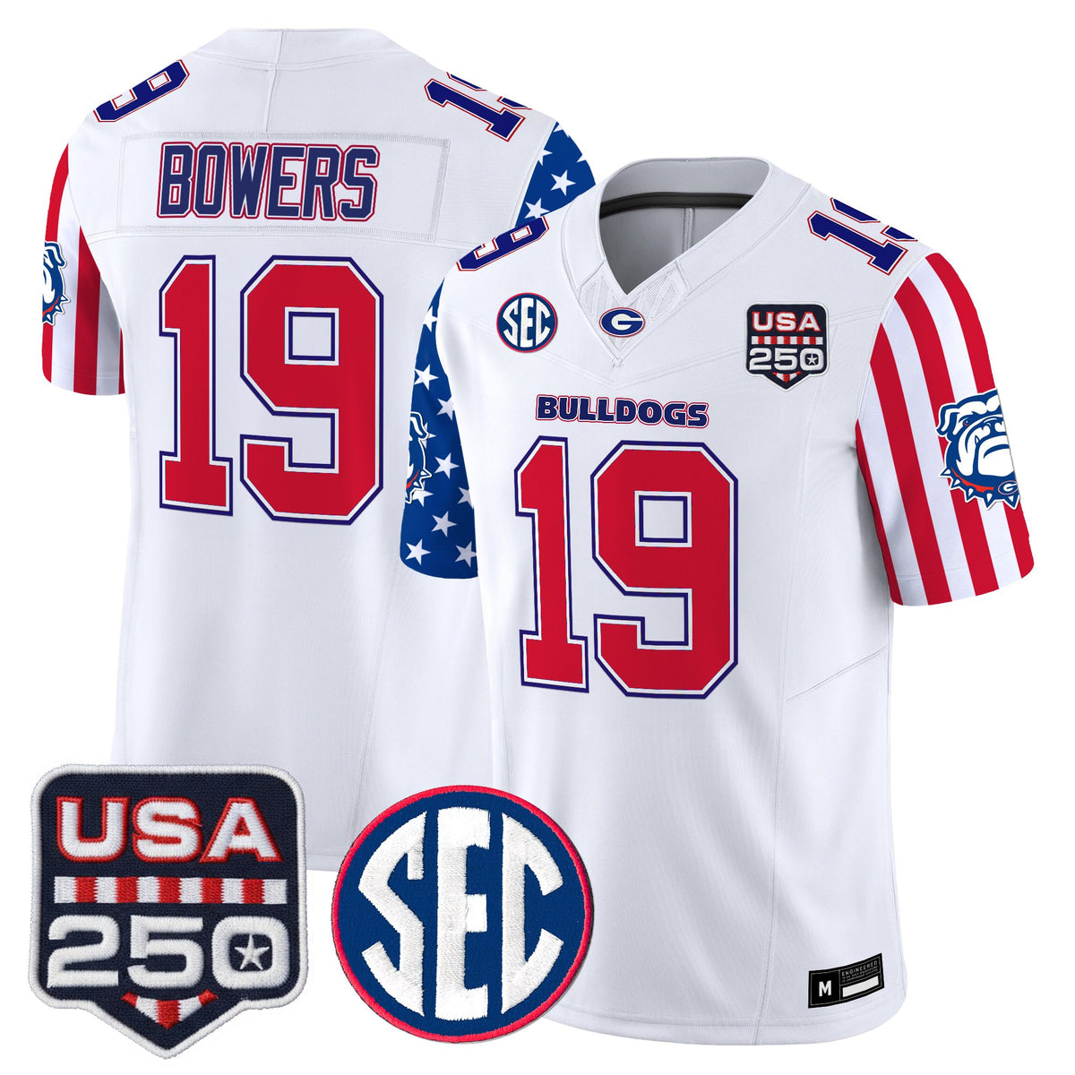 Men's Georgia Bulldogs "America 250 Edition" Vapor Limited Jersey - All Stitched
