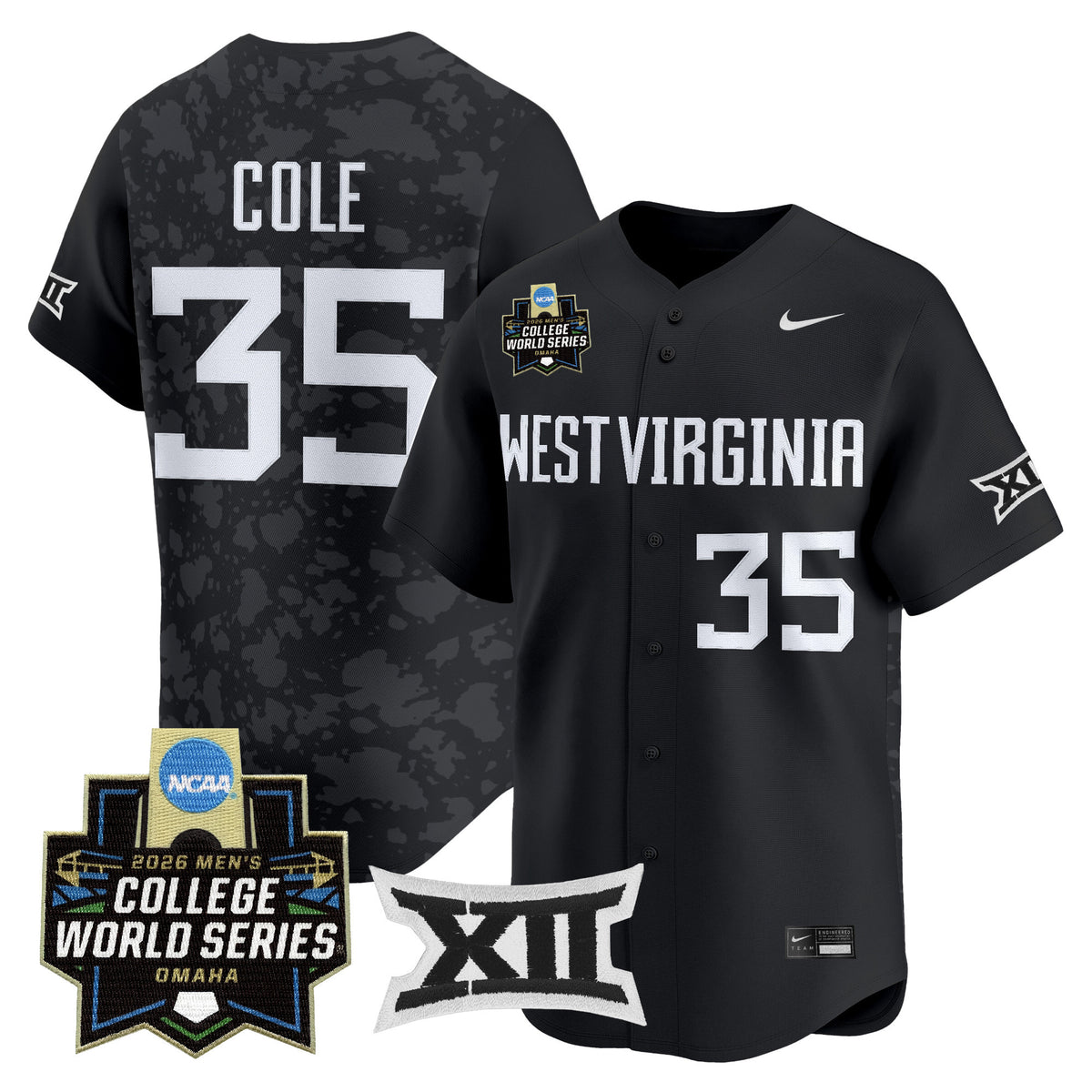 Men's West Virginia Mountaineers 2026 World Series Patch Vapor Premier Limited Jersey - All Stitched