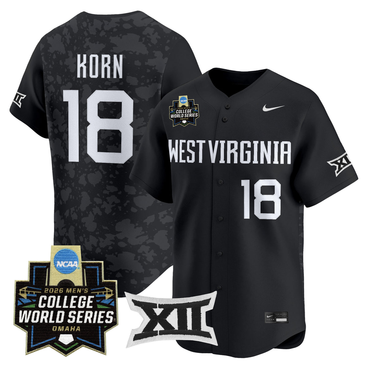 Men's West Virginia Mountaineers 2026 World Series Patch Vapor Premier Limited Jersey - All Stitched