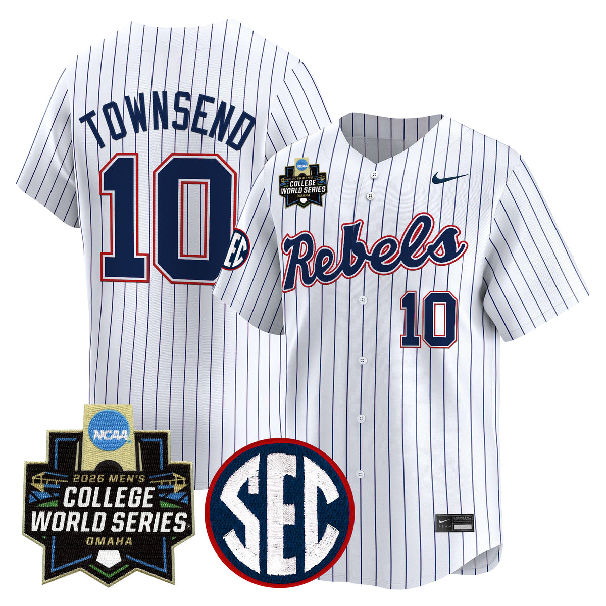 Men's Ole Miss Rebels 2026 World Series Vapor Premier Limited Jersey - All Stitched