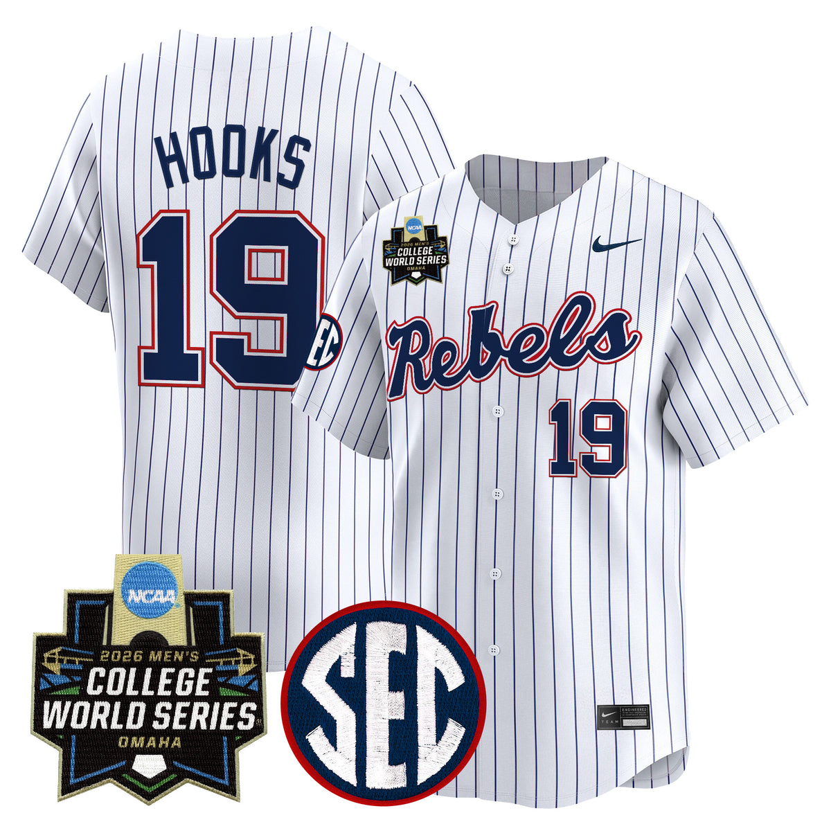 Men's Ole Miss Rebels 2026 World Series Vapor Premier Limited Jersey - All Stitched
