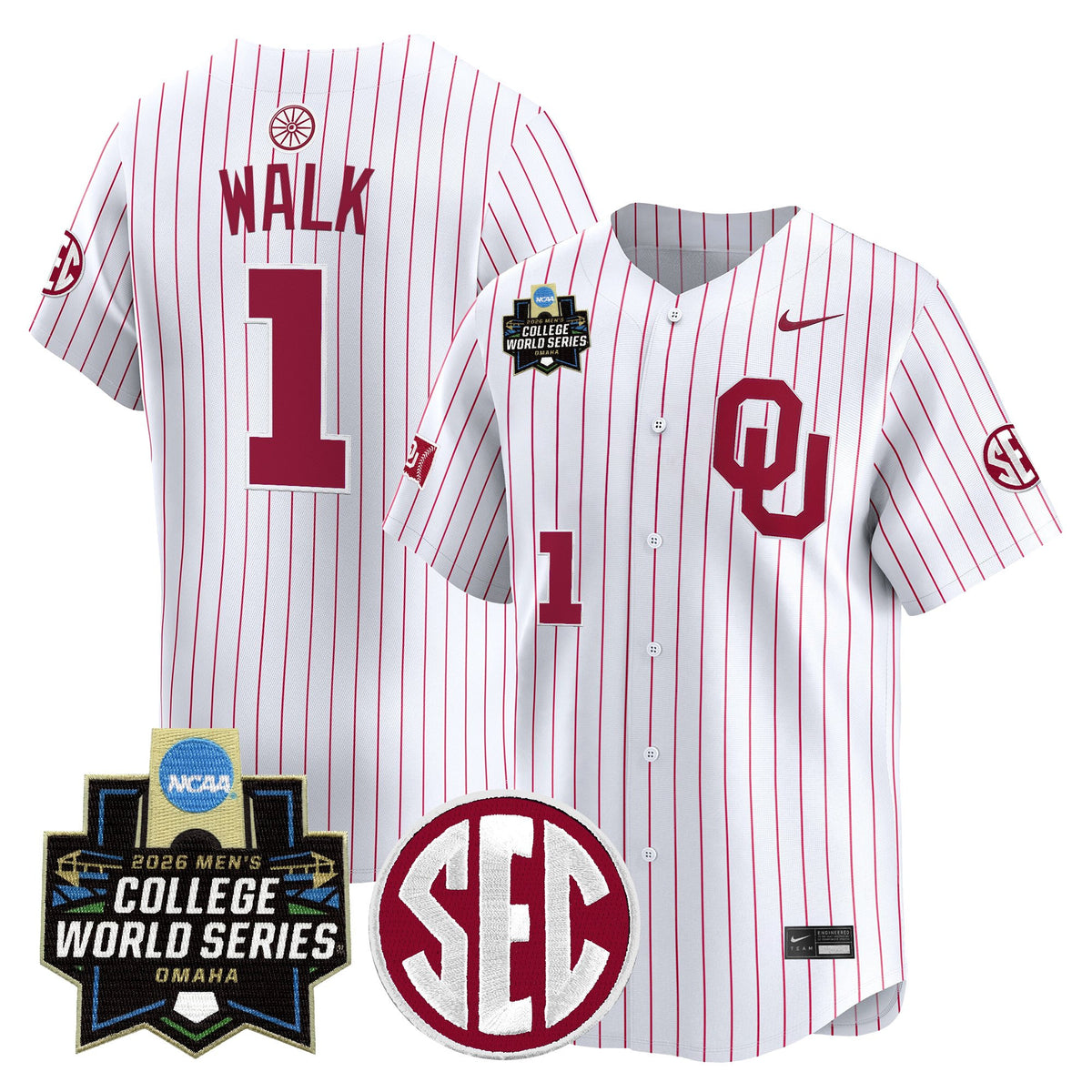 Men's Oklahoma Sooners 2026 World Series Vapor Premier Limited Jersey - All Stitched