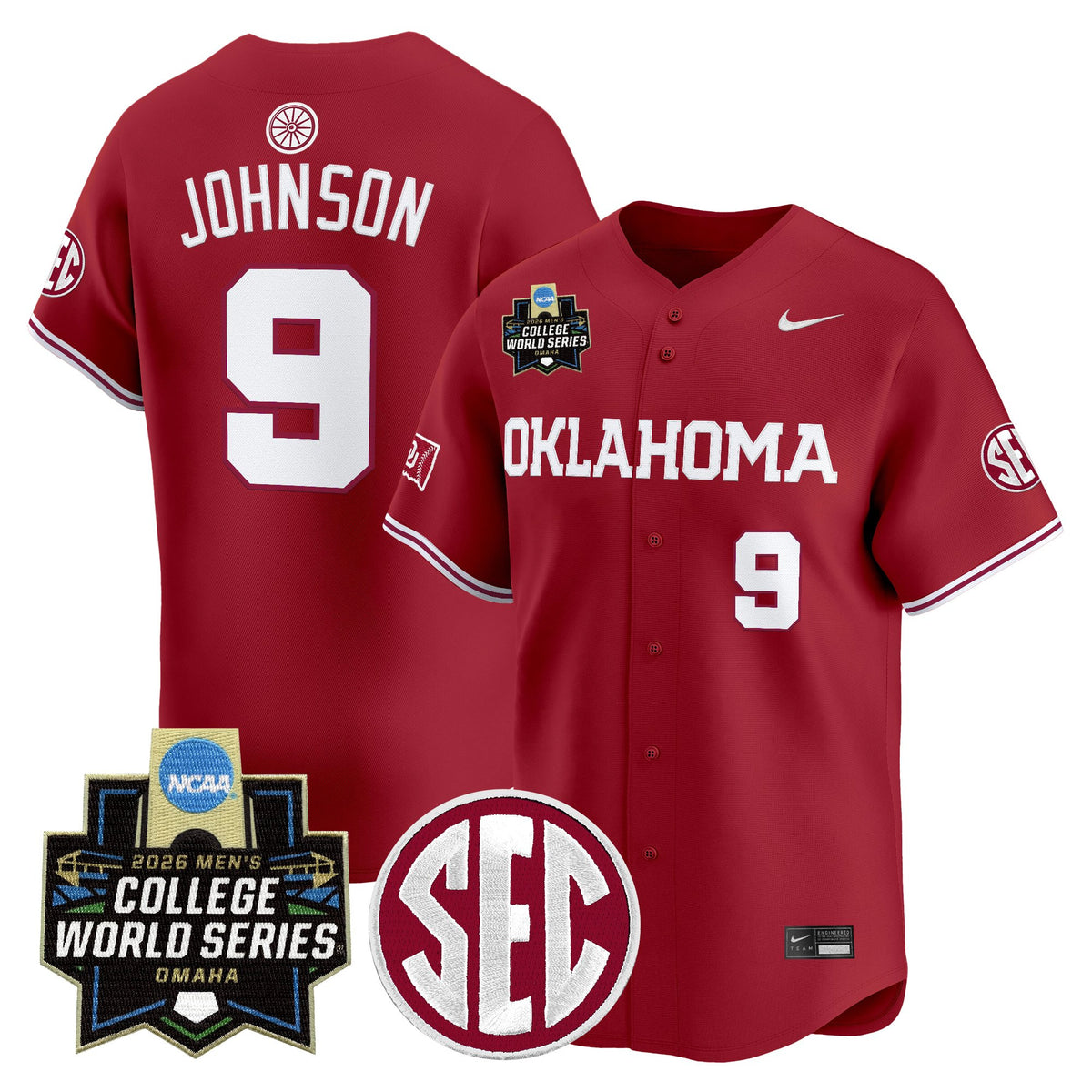 Men's Oklahoma Sooners 2026 World Series Vapor Premier Limited Jersey - All Stitched
