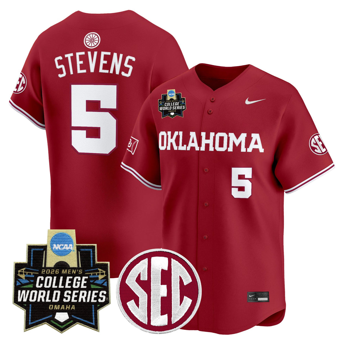 Men's Oklahoma Sooners 2026 World Series Vapor Premier Limited Jersey - All Stitched