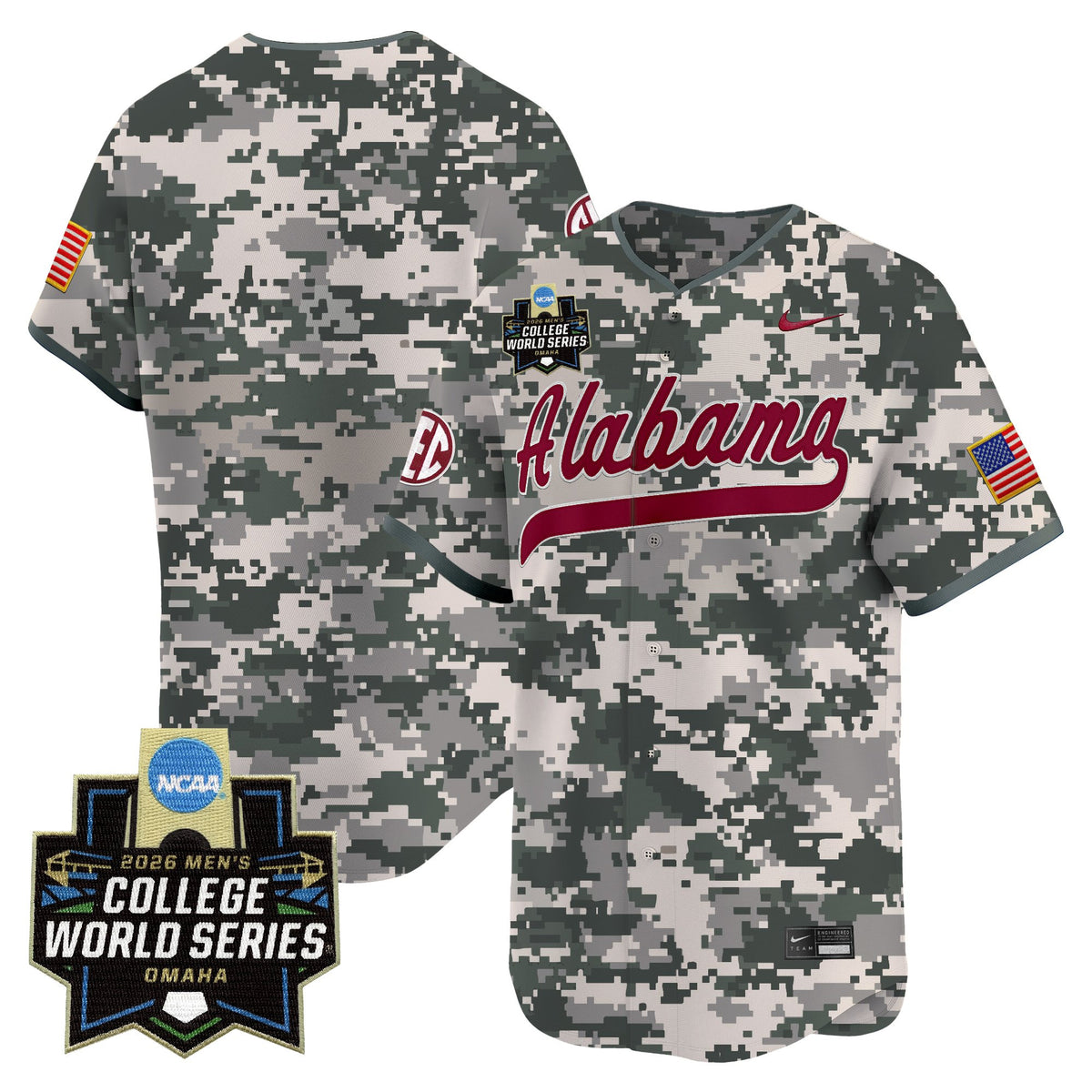 Men's Alabama Crimson Tide 2026 World Series Vapor Premier Limited Jersey - All Stitched