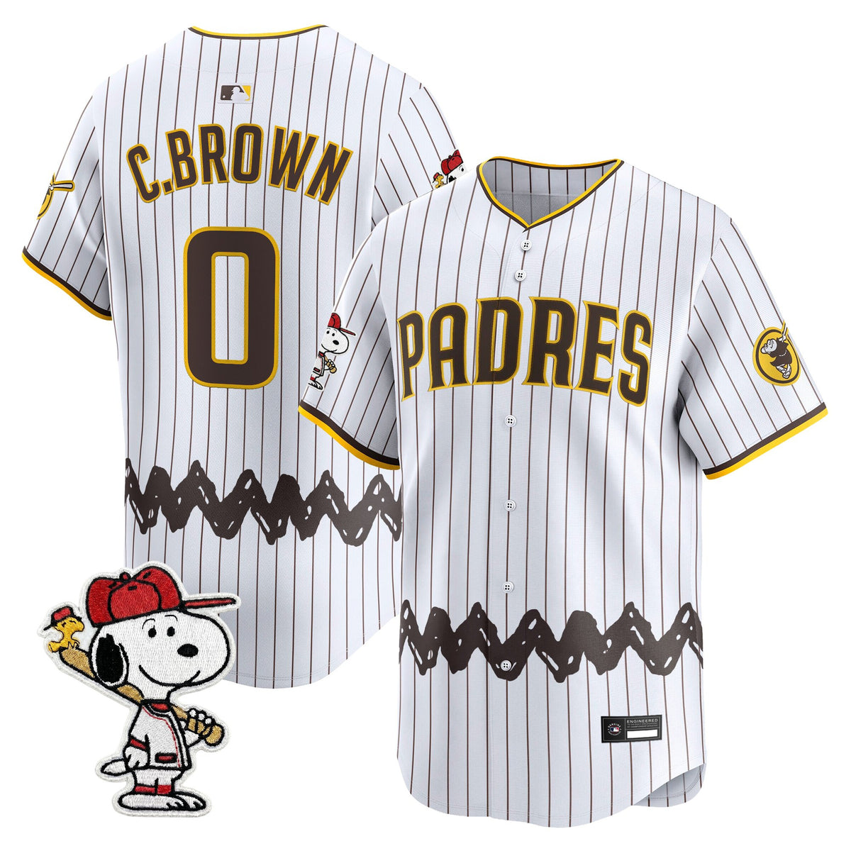 Men's Padres x Peanuts Vapor Premier Limited Jersey - Stitched