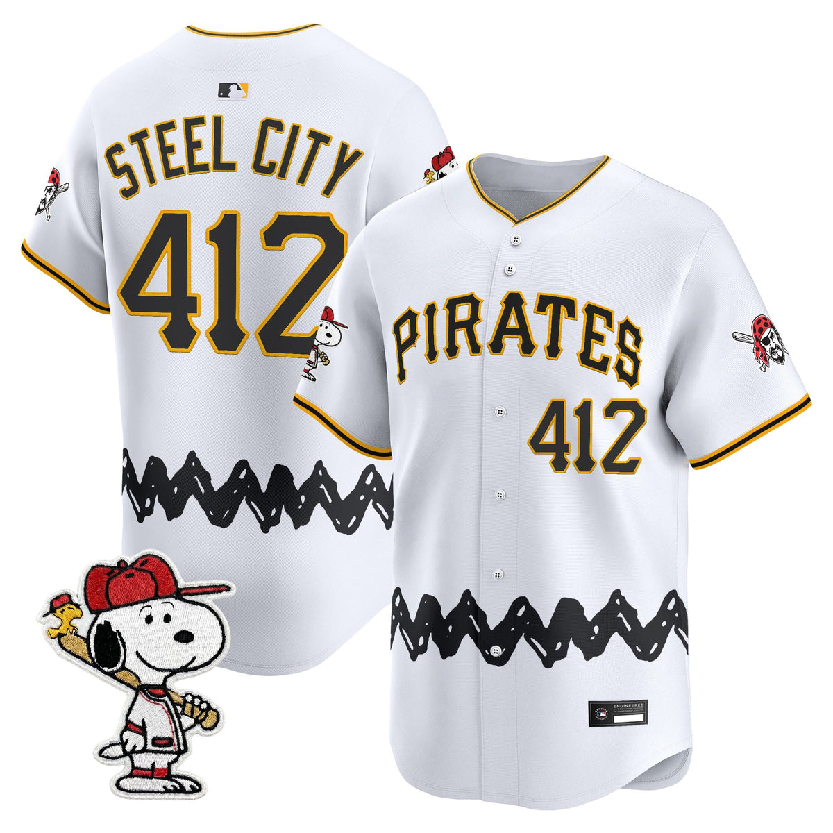 Men's Pittsburgh Pirates x Peanuts Vapor Premier Limited Jersey - Stitched