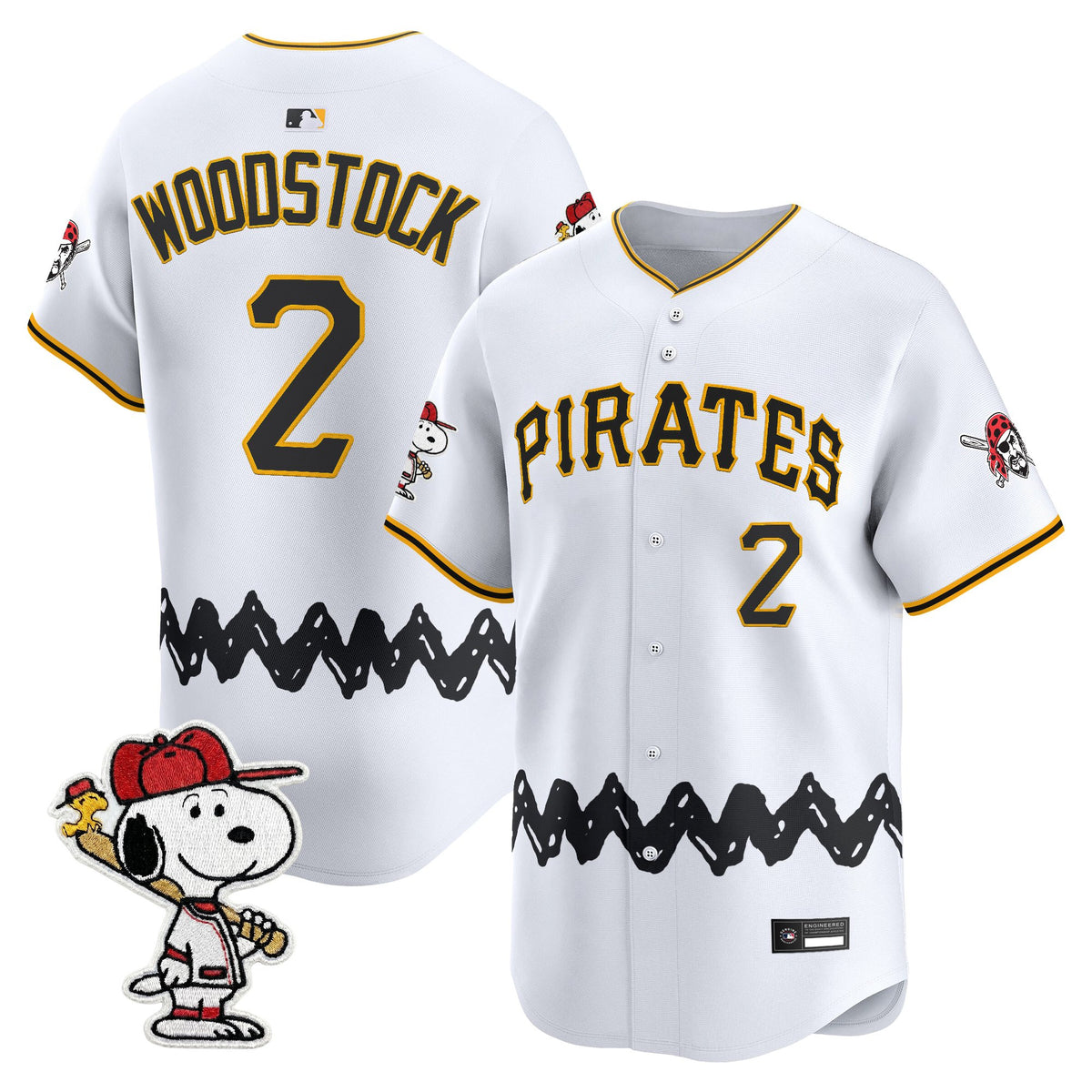 Men's Pittsburgh Pirates x Peanuts Vapor Premier Limited Jersey - Stitched