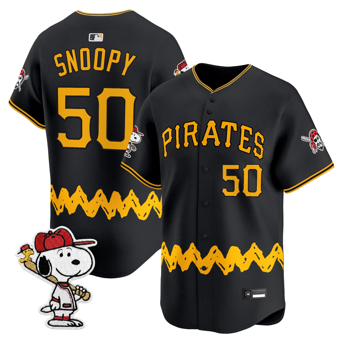 Men's Pittsburgh Pirates x Peanuts Vapor Premier Limited Jersey - Stitched