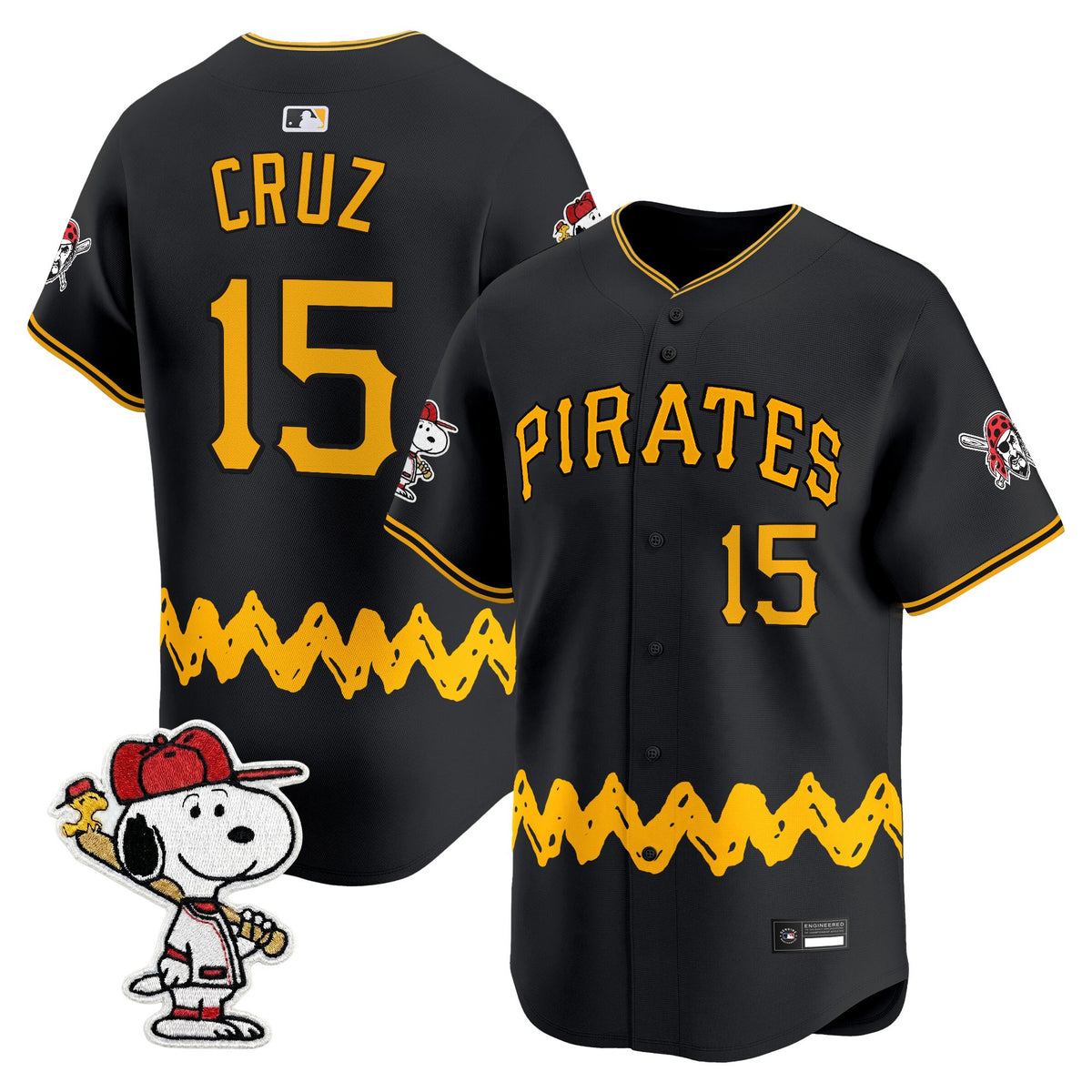 Men's Pittsburgh Pirates x Peanuts Vapor Premier Limited Jersey - Stitched