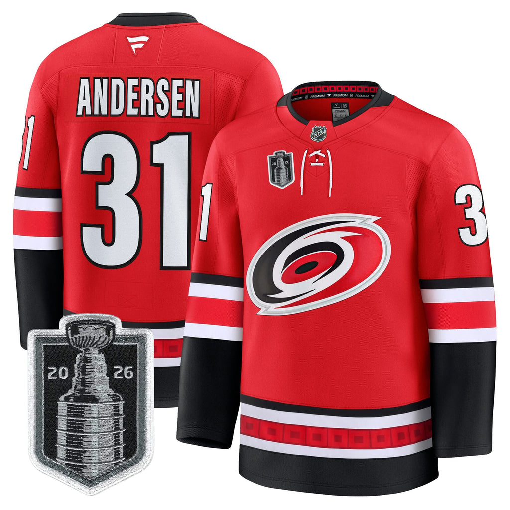 Men's Carolina Hurricanes 2026 Stanley Cup Patch Premium Jersey - All Stitched