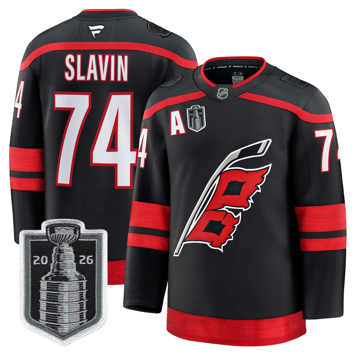 Men's Carolina Hurricanes 2026 Stanley Cup Patch Premium Jersey - All Stitched
