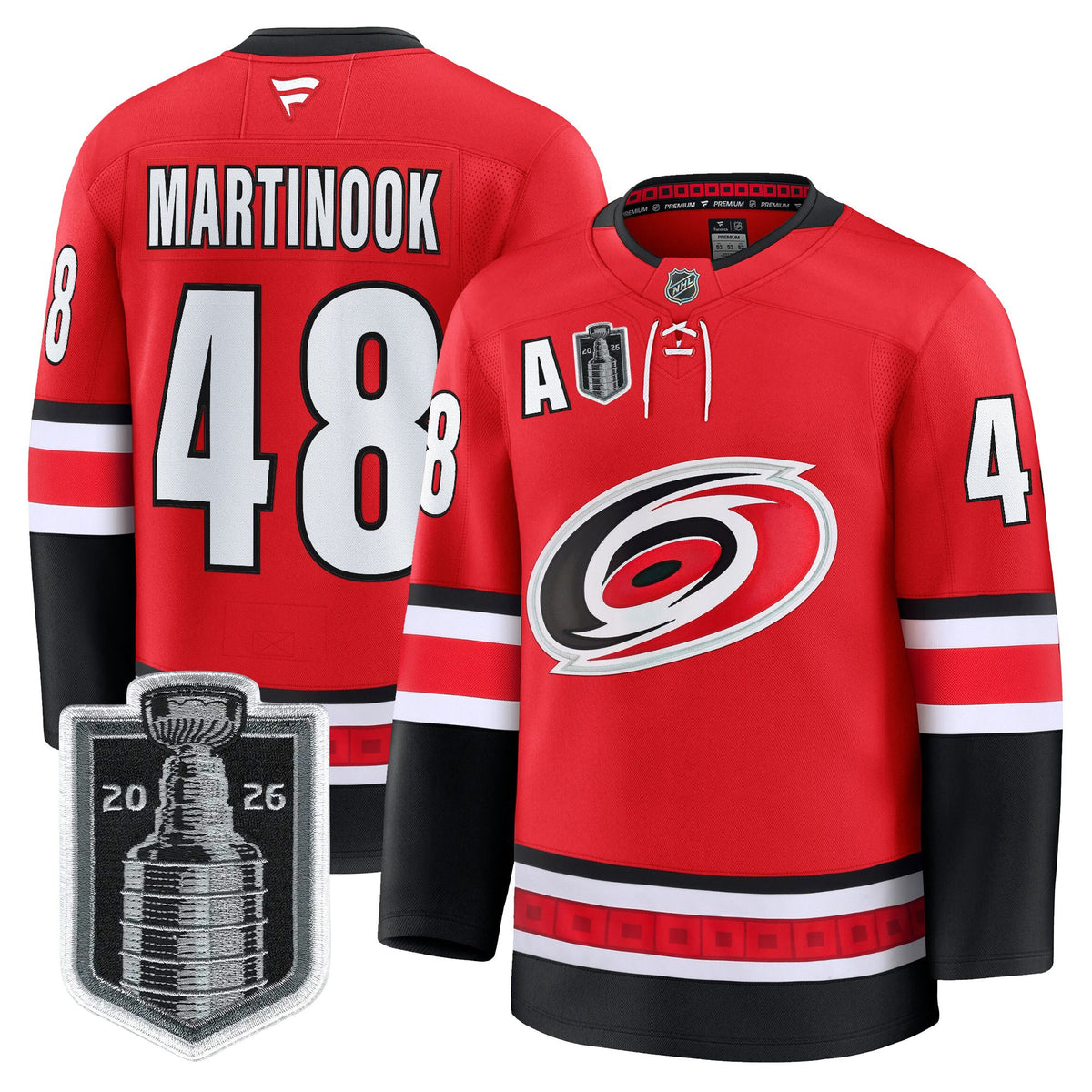 Men's Carolina Hurricanes 2026 Stanley Cup Patch Premium Jersey - All Stitched