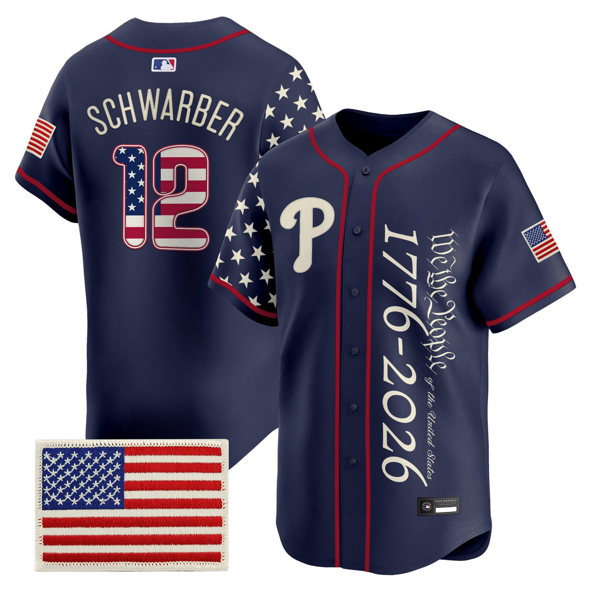 Men's Philadelphia Phillies "America 250 Edition" Vapor Premier Limited Jersey V2 - Stitched