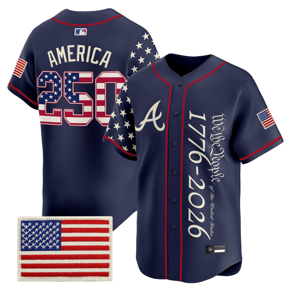 Men's Atlanta Braves "America 250 Edition" Vapor Premier Limited Jersey V2 - Stitched