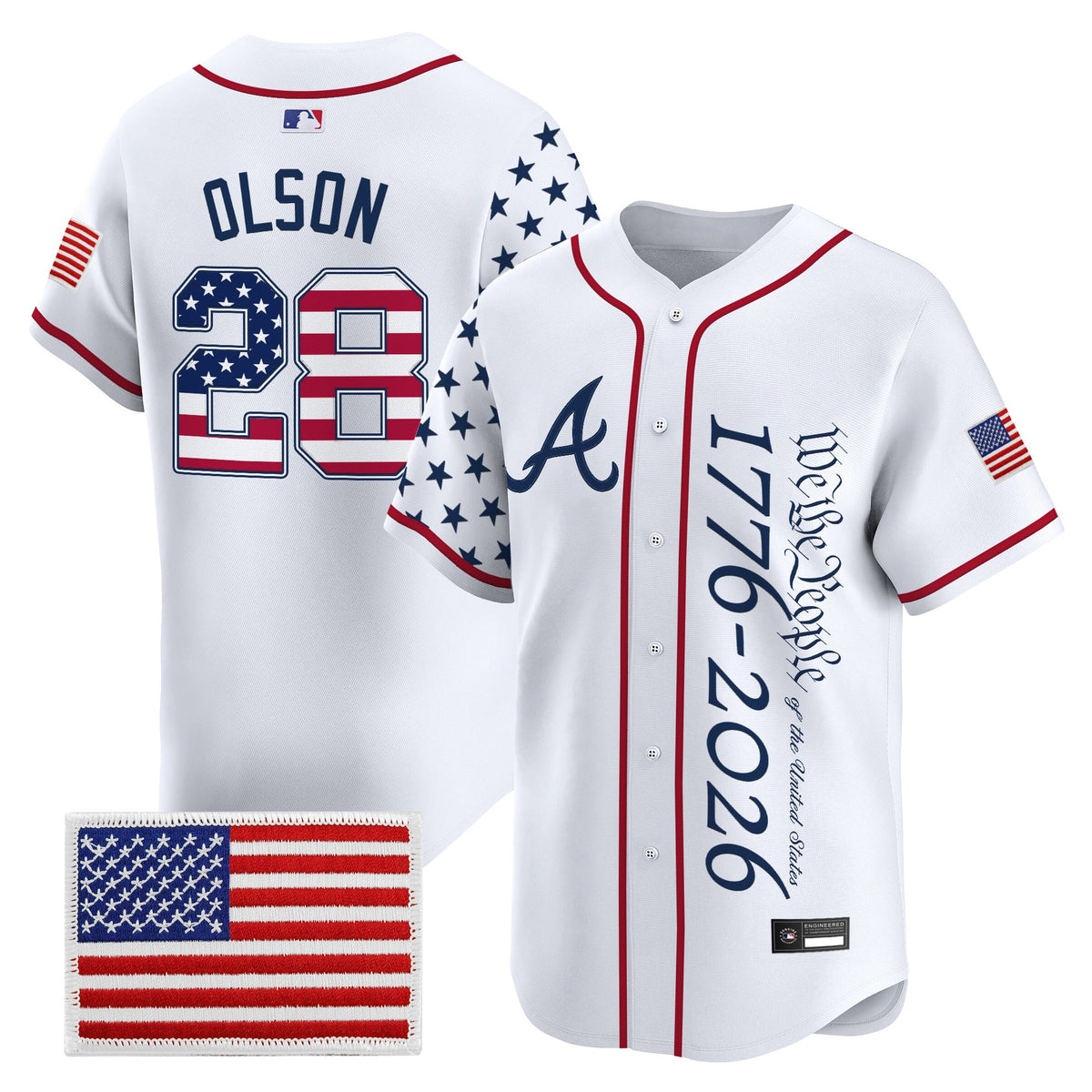 Men's Atlanta Braves "America 250 Edition" Vapor Premier Limited Jersey V2 - Stitched