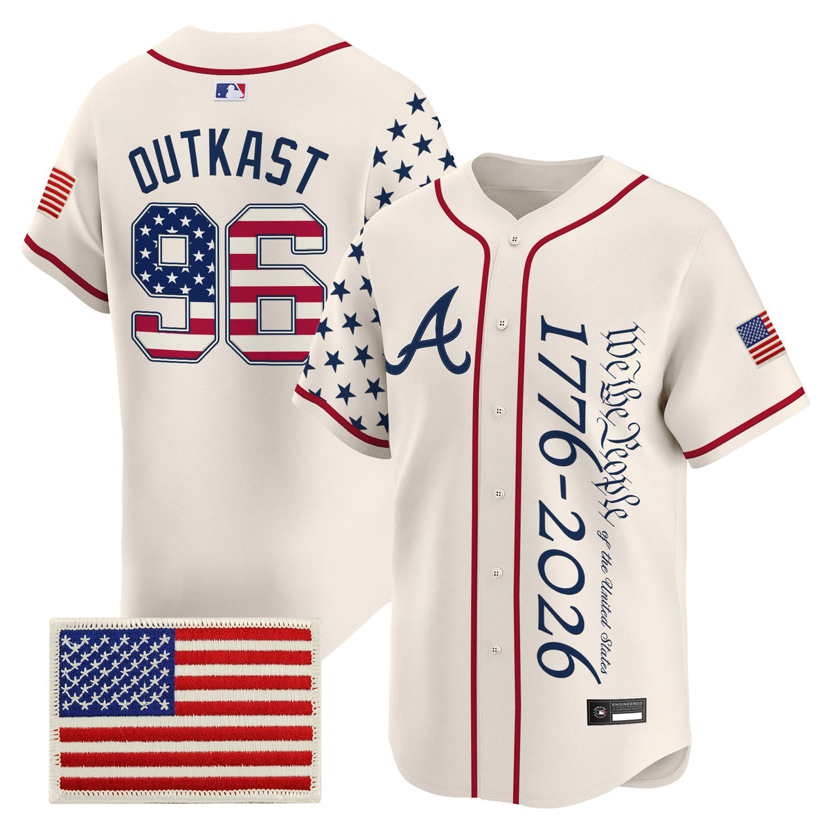 Men's Atlanta Braves "America 250 Edition" Vapor Premier Limited Jersey V2 - Stitched