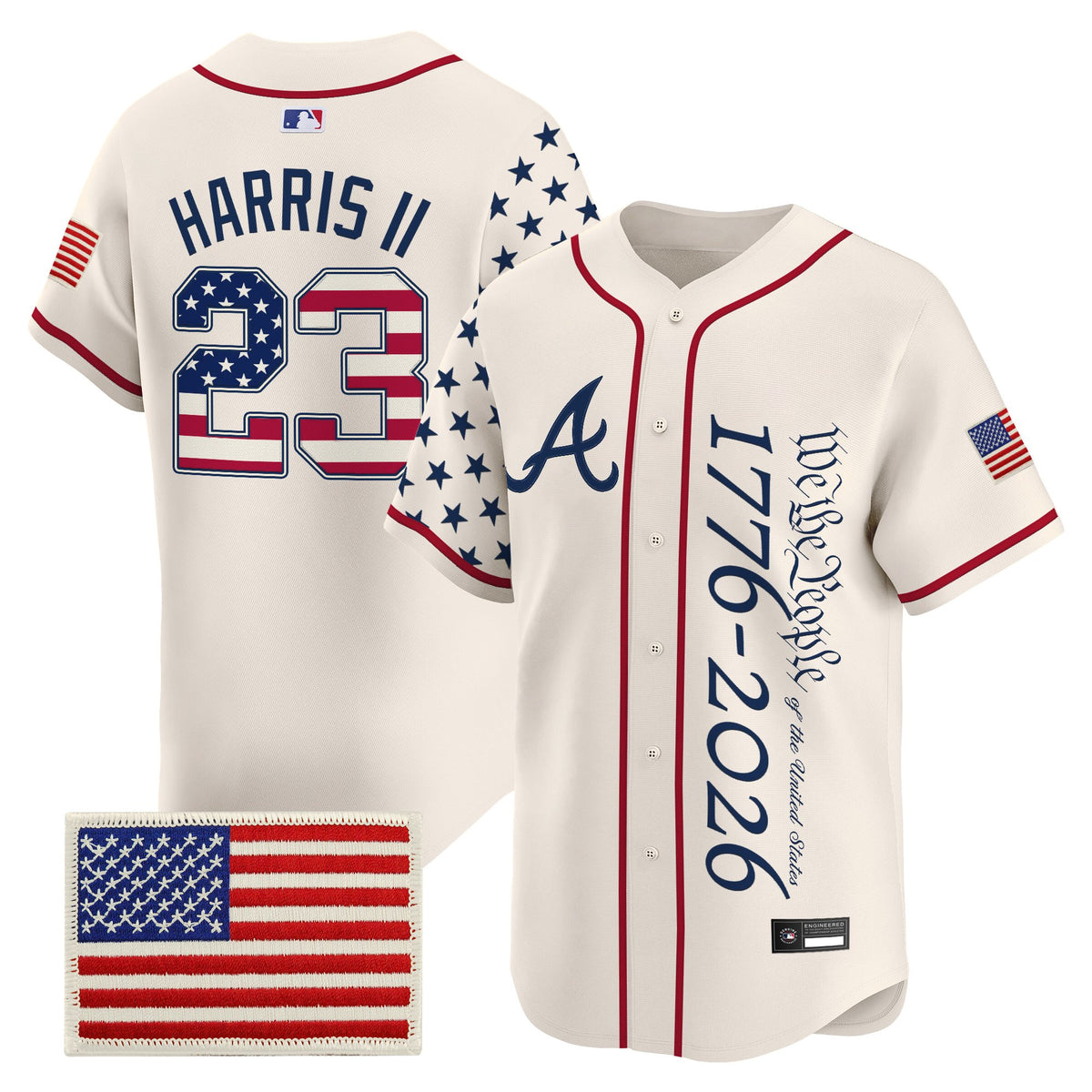 Men's Atlanta Braves "America 250 Edition" Vapor Premier Limited Jersey V2 - Stitched