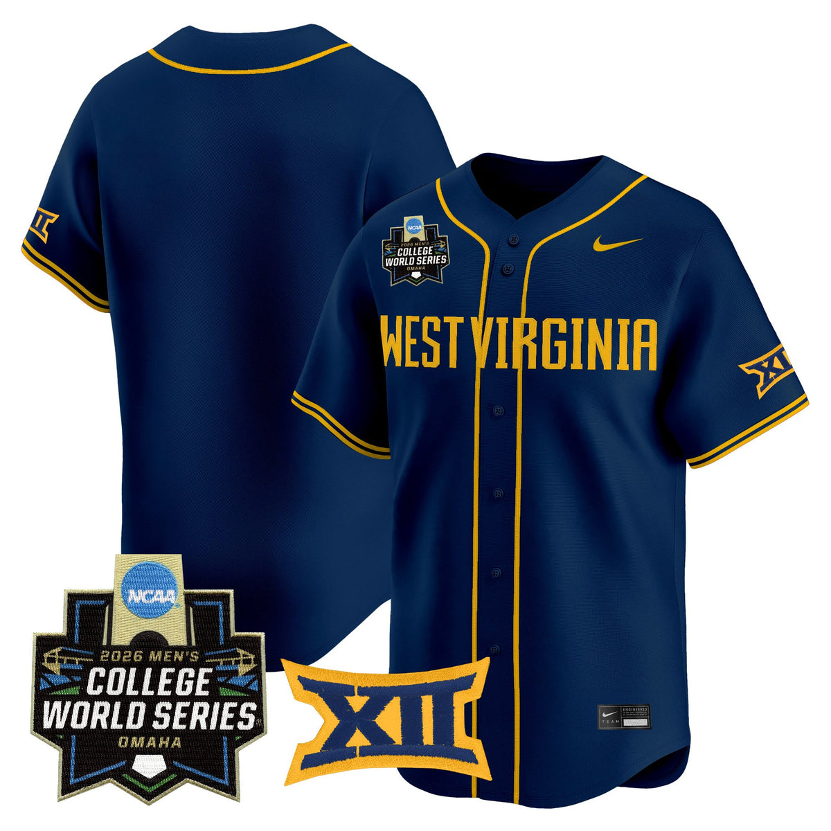 Men's West Virginia Mountaineers 2026 World Series Vapor Premier Limited Jersey V2 - All Stitched