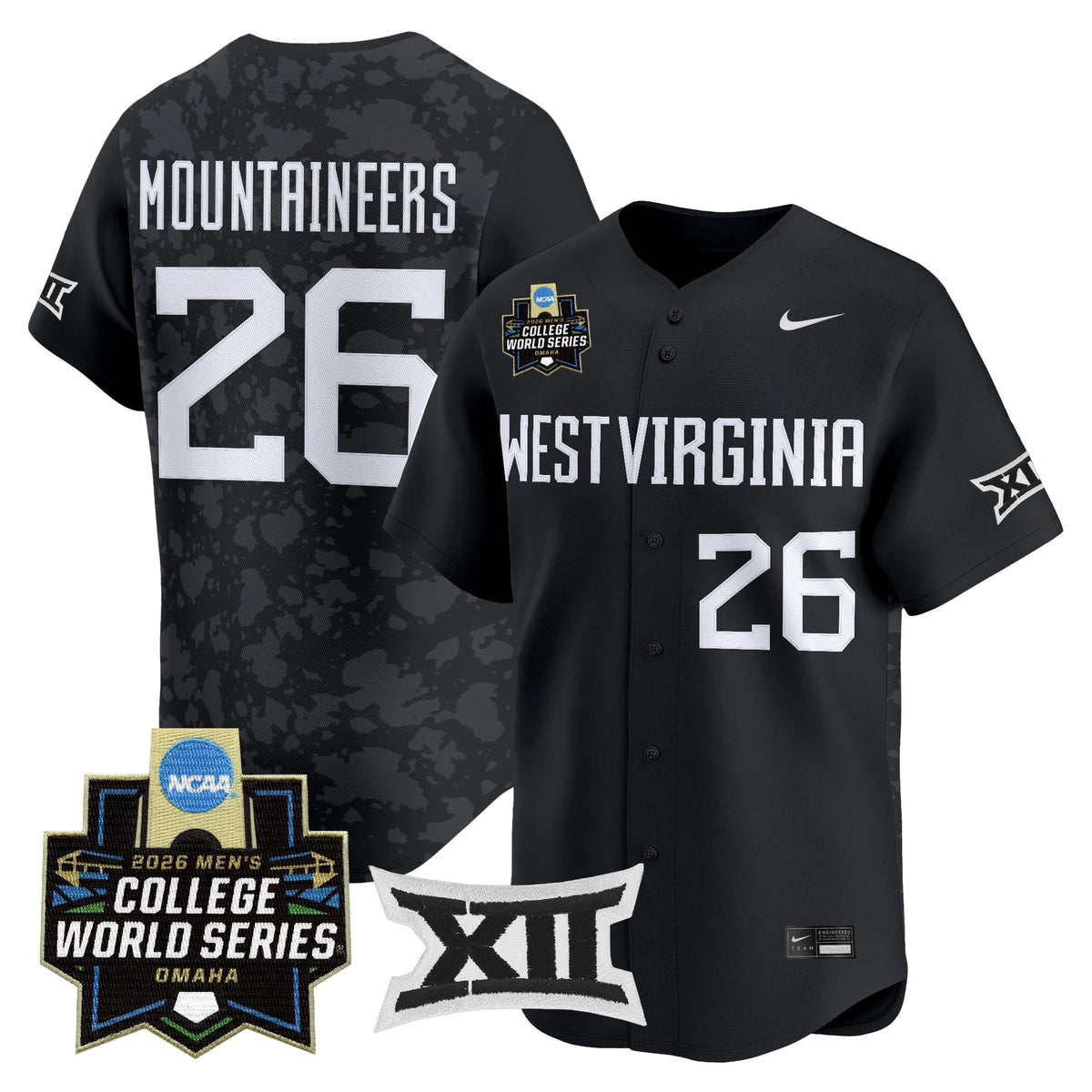Men's West Virginia Mountaineers 2026 World Series Vapor Premier Limited Jersey V2 - All Stitched