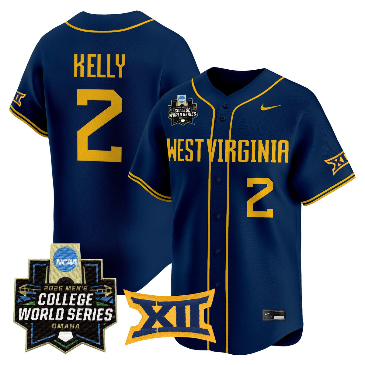 Men's West Virginia Mountaineers 2026 World Series Vapor Premier Limited Jersey V2 - All Stitched