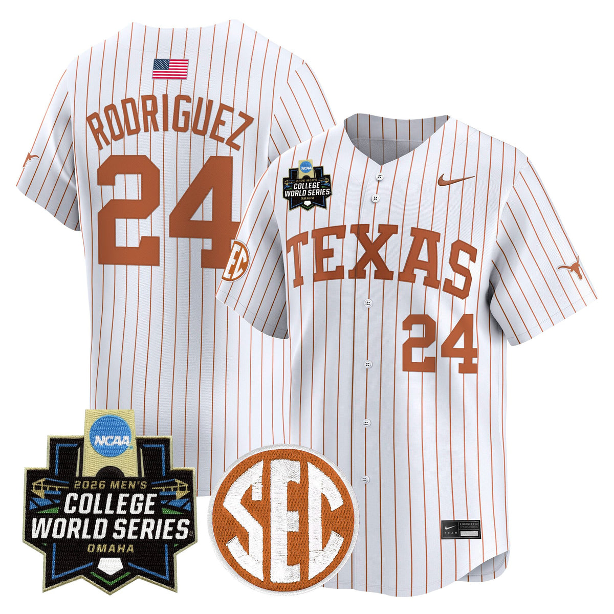 Men's Texas Longhorns 2026 World Series Vapor Premier Limited Jersey V2 - All Stitched