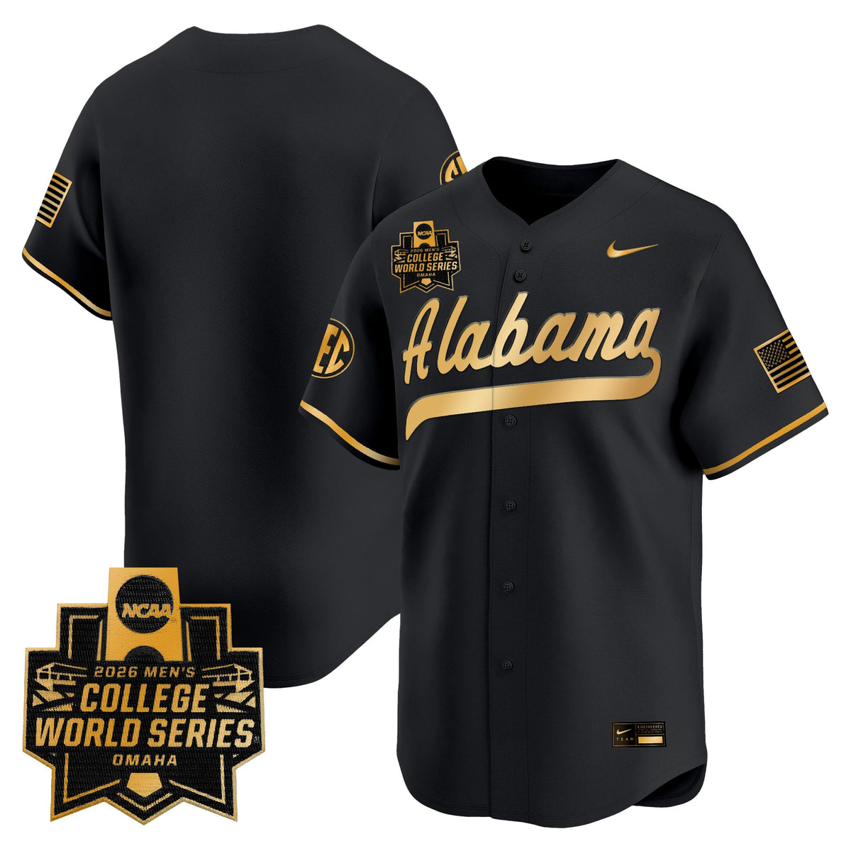 Men's Alabama Crimson Tide 2026 World Series Vapor Premier Limited Jersey V2 - All Stitched