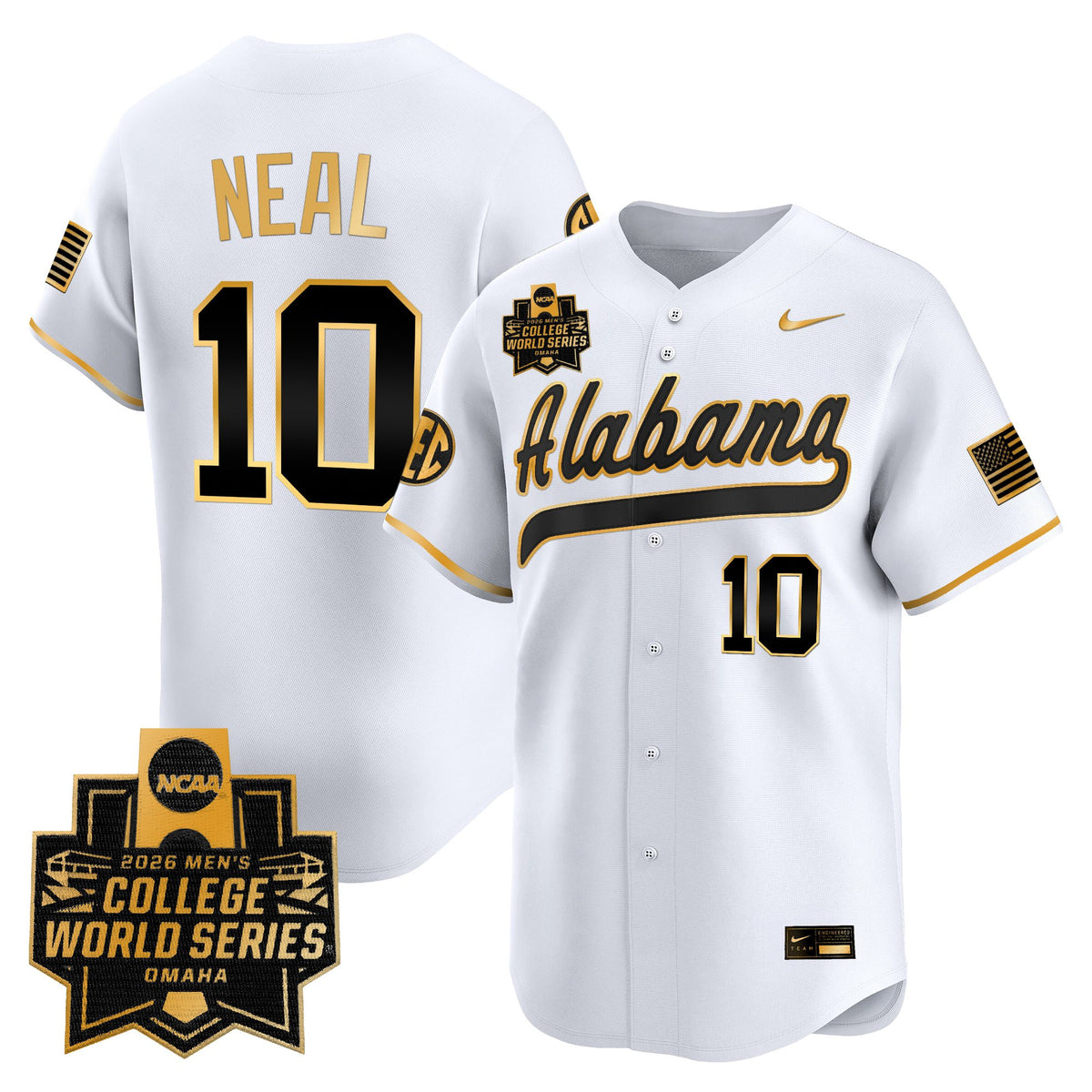 Men's Alabama Crimson Tide 2026 World Series Vapor Premier Limited Jersey V2 - All Stitched