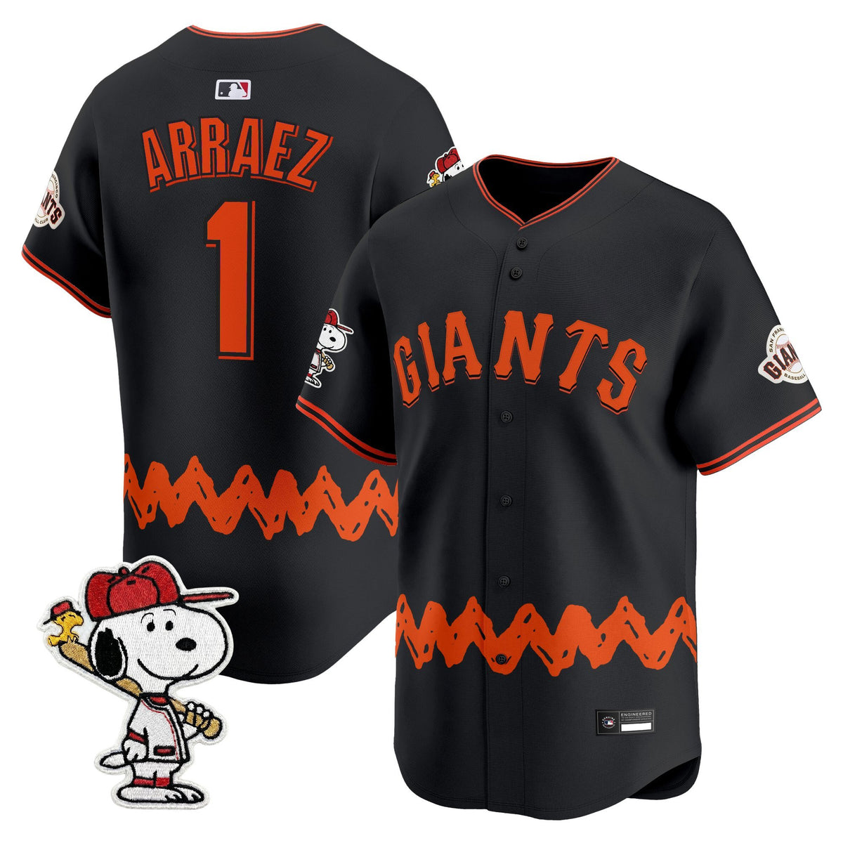 Men's San Francisco Giants x Peanuts Vapor Premier Limited Jersey - Stitched