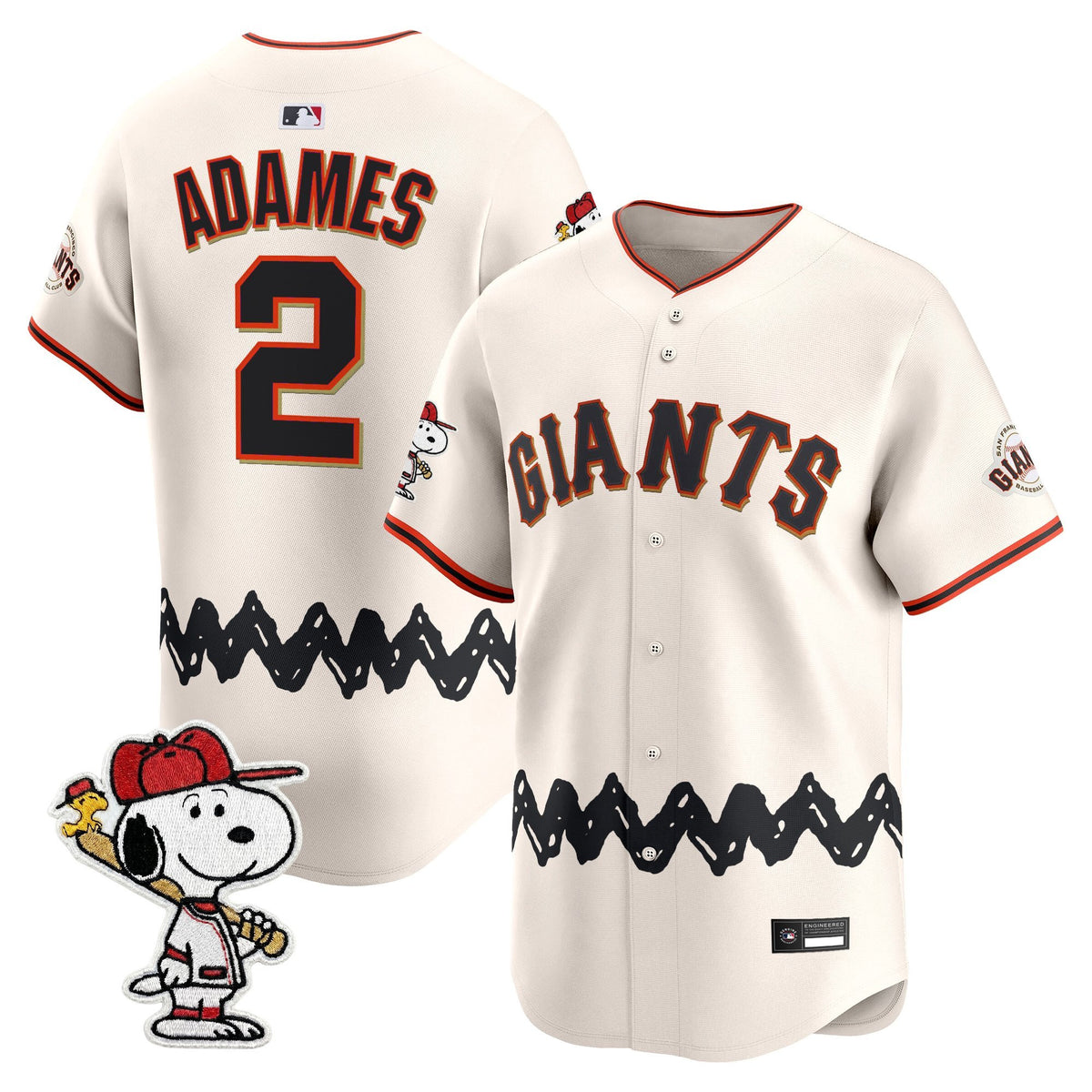 Men's San Francisco Giants x Peanuts Vapor Premier Limited Jersey - Stitched