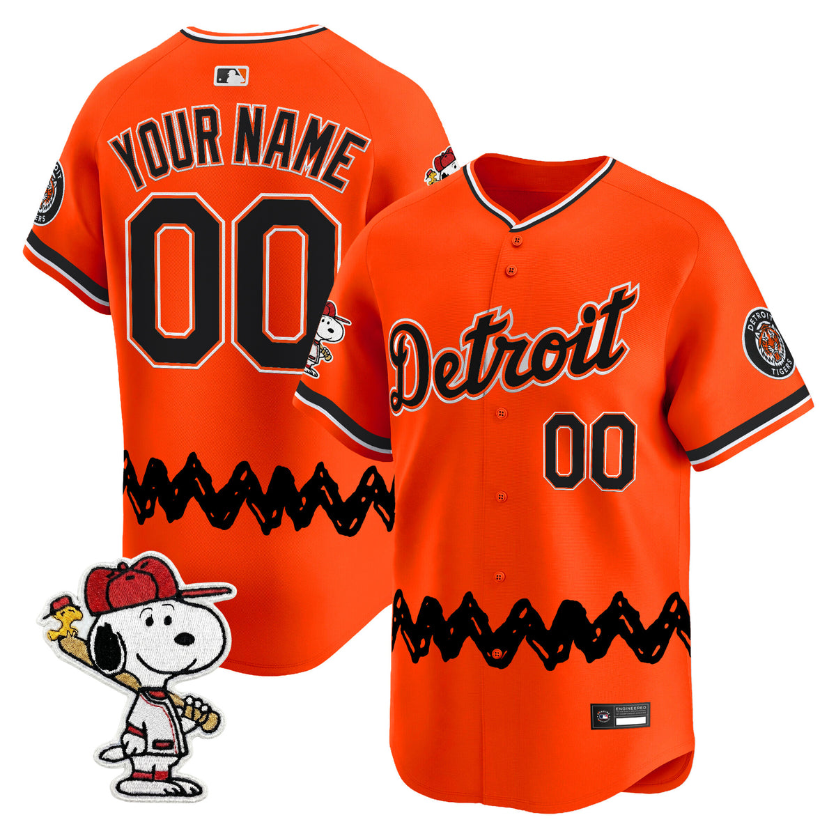 Detroit Tigers x Peanuts Vapor Premier Limited Custom Jersey - Stitched