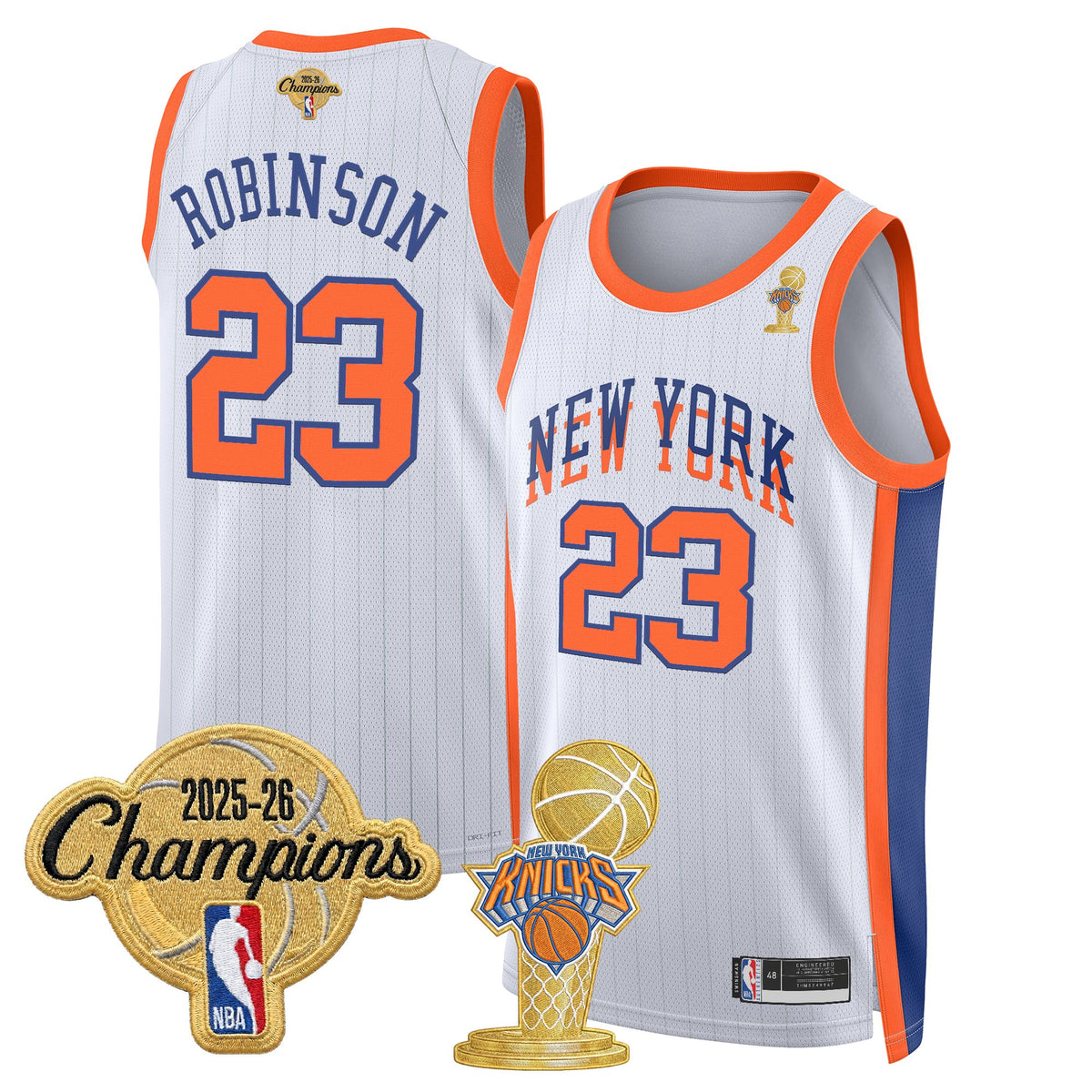 Men's New York Knicks 2026 Champions Patch Swingman Jersey - All Stitched