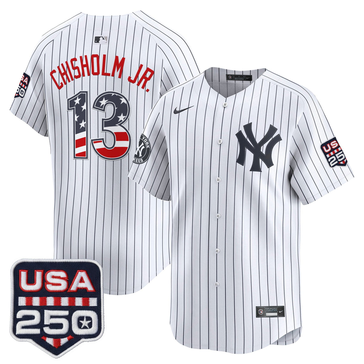 Men's New York Yankees USA 250 Fourth of July Vapor Premier Limited Jersey - All Stitched