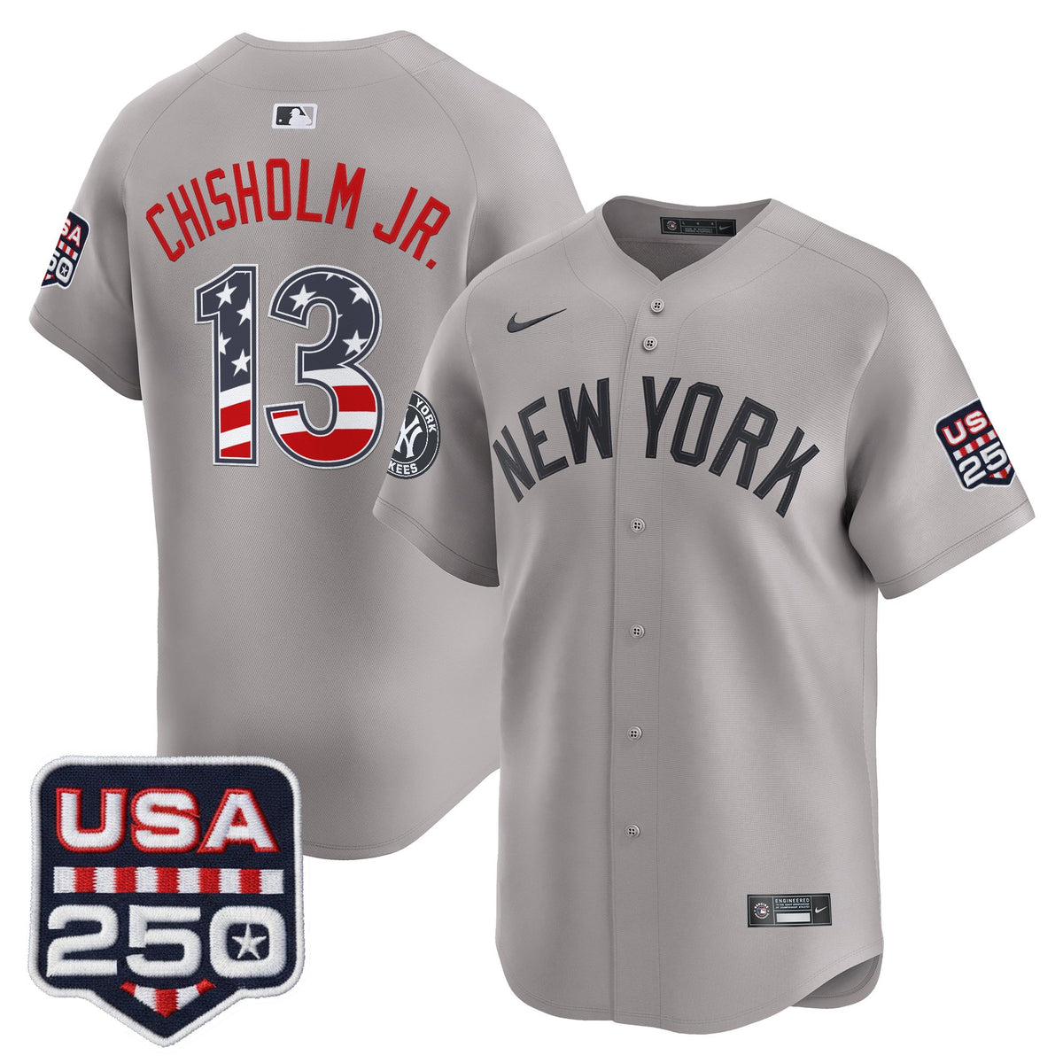 Men's New York Yankees USA 250 Fourth of July Vapor Premier Limited Jersey - All Stitched