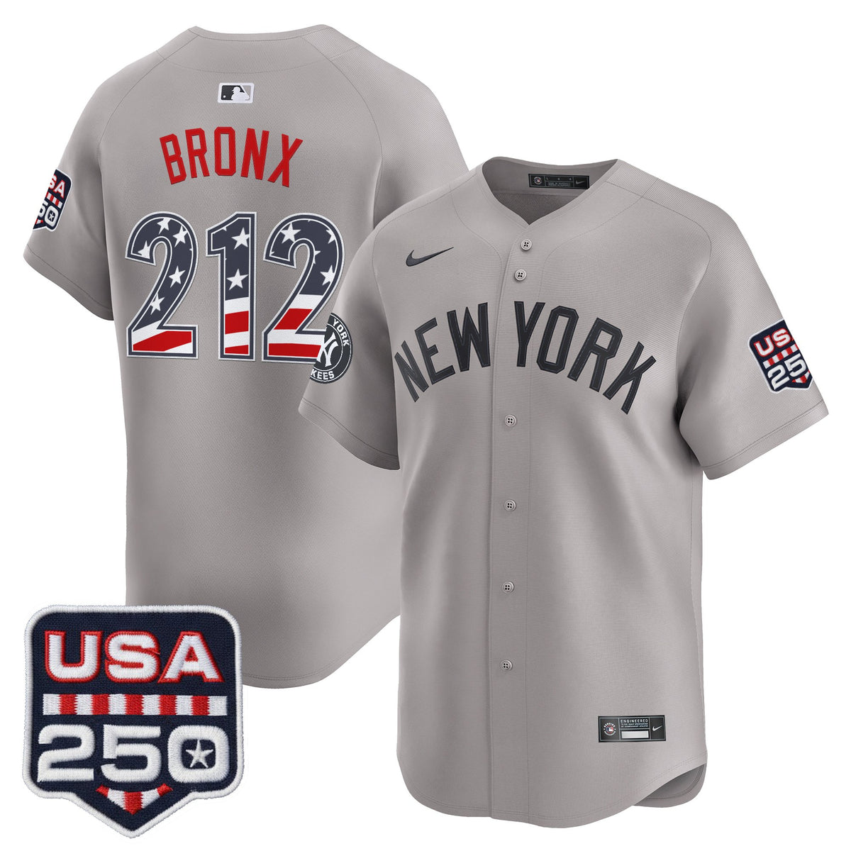 Men's New York Yankees USA 250 Fourth of July Vapor Premier Limited Jersey - All Stitched