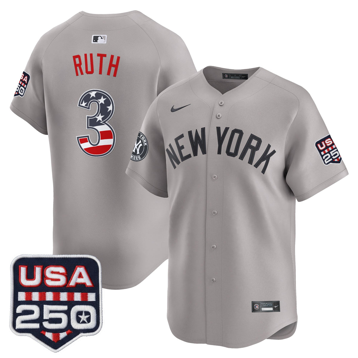 Men's New York Yankees USA 250 Fourth of July Vapor Premier Limited Jersey - All Stitched