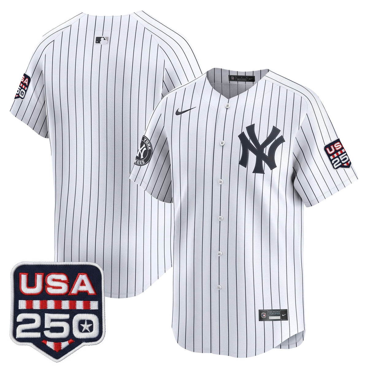 Men's New York Yankees USA 250 Fourth of July Vapor Premier Limited Jersey - All Stitched