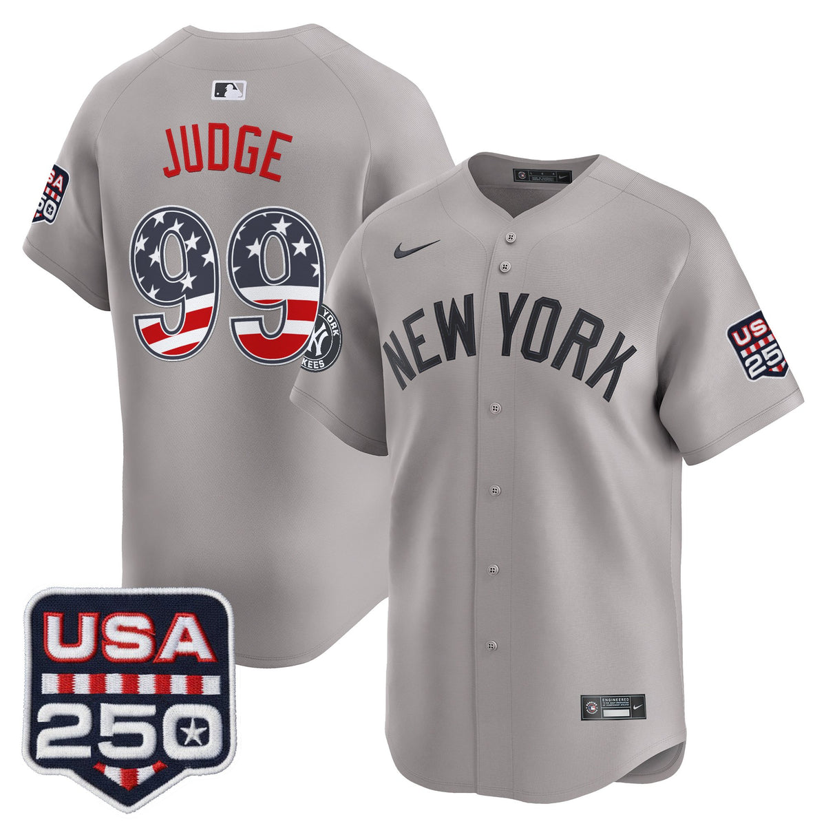 Men's New York Yankees USA 250 Fourth of July Vapor Premier Limited Jersey - All Stitched