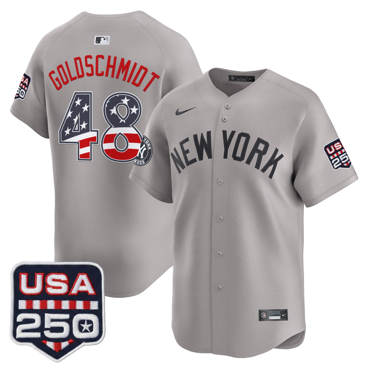 Men's New York Yankees USA 250 Fourth of July Vapor Premier Limited Jersey - All Stitched