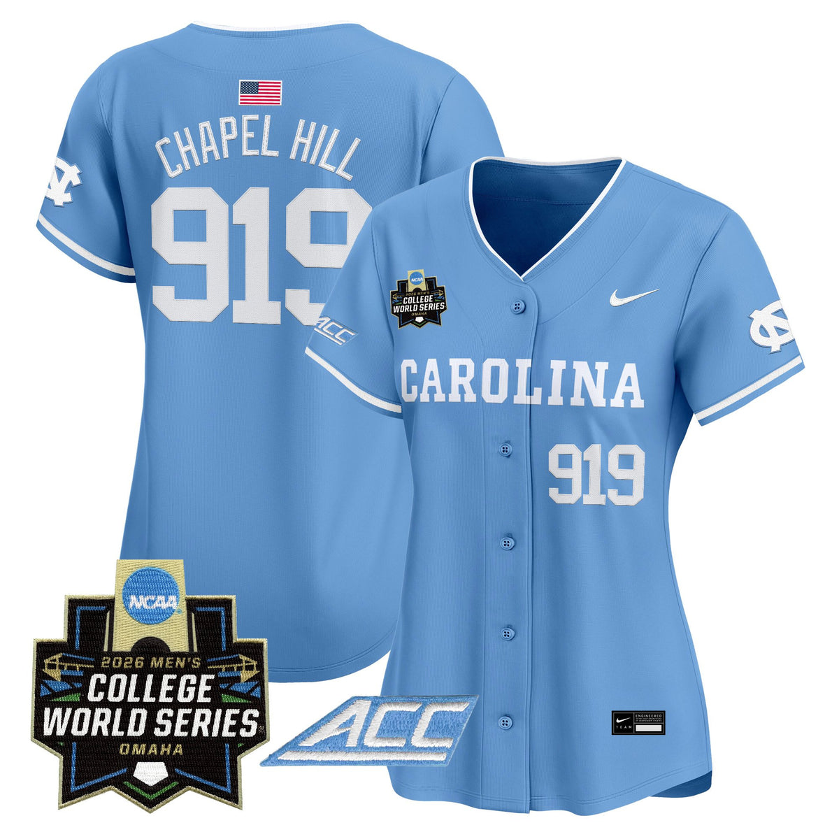 Women's North Carolina Tar Heels 2026 World Series Vapor Premier Limited Jersey - All Stitched