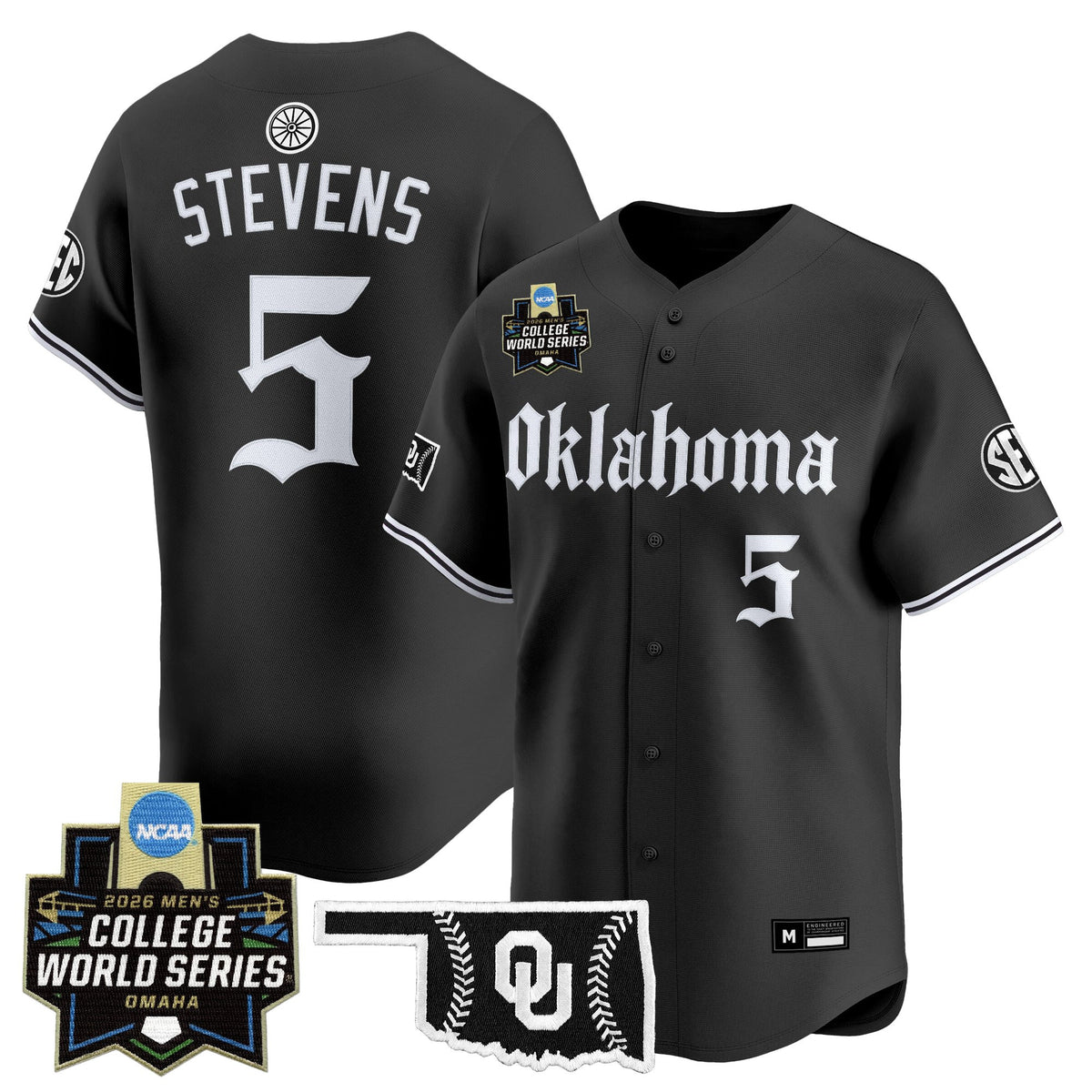 Men's Oklahoma Sooners 2026 World Series Vapor Premier Limited Jersey - Gothic Edition - All Stitched