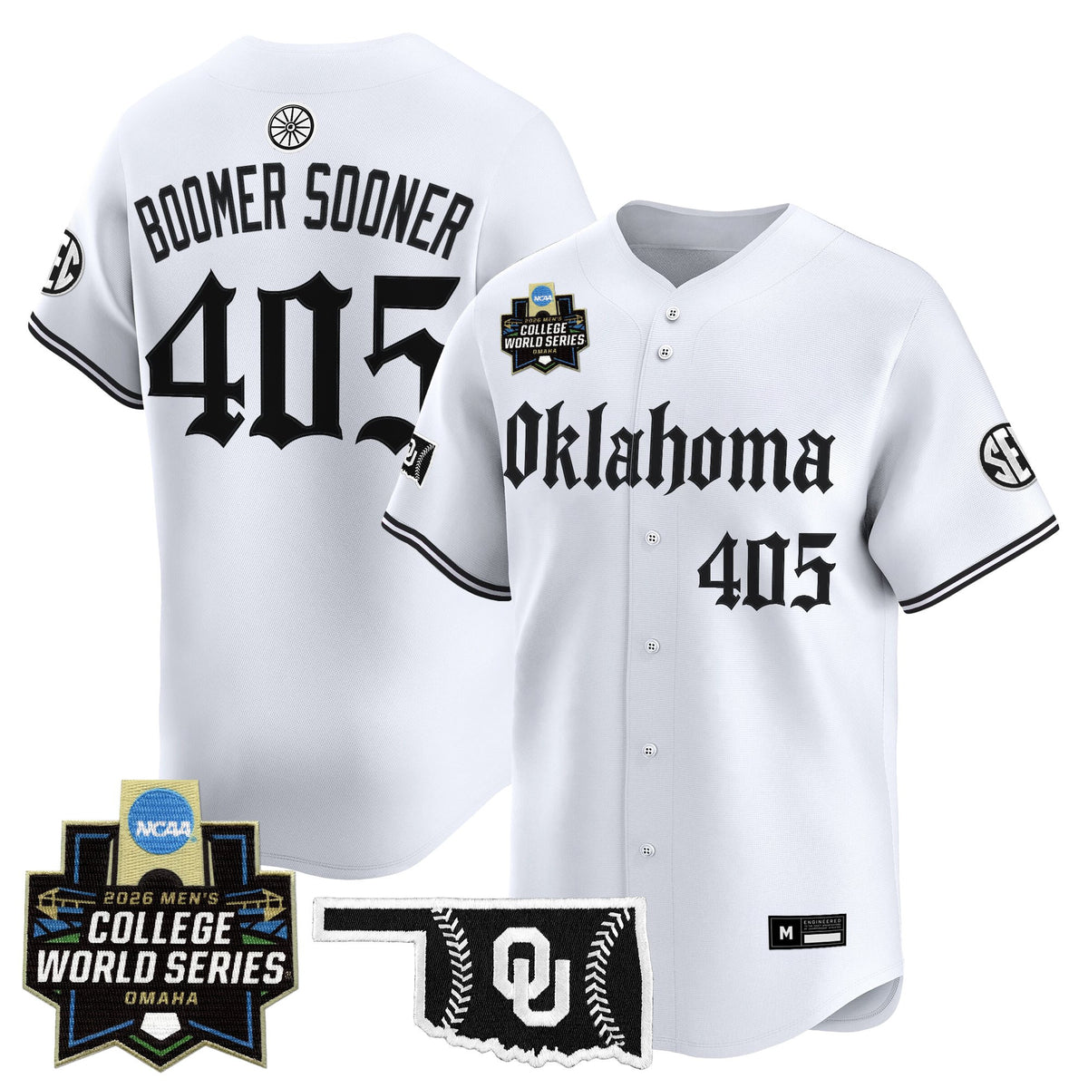 Men's Oklahoma Sooners 2026 World Series Vapor Premier Limited Jersey - Gothic Edition - All Stitched